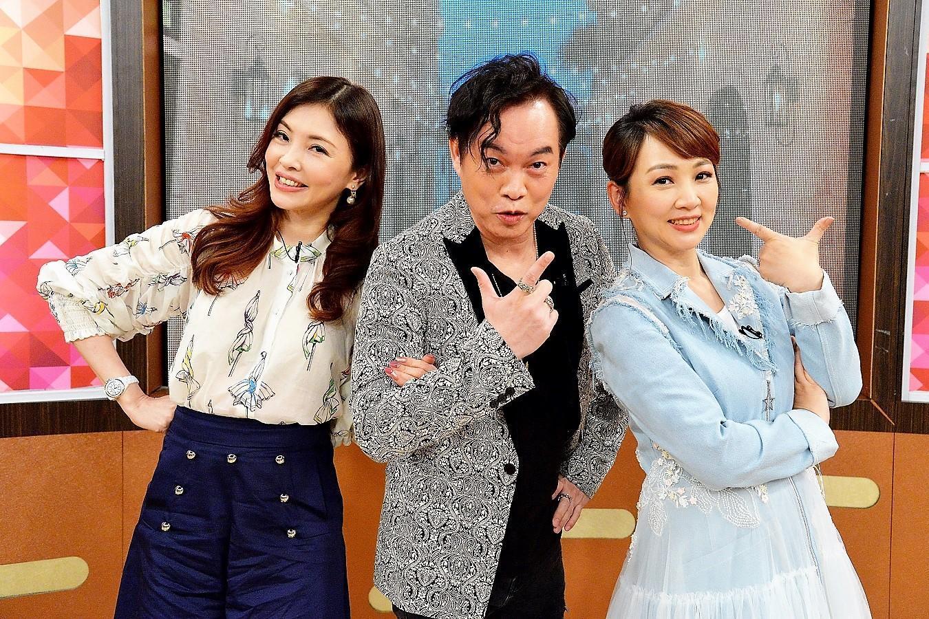 何如芸（左起）、康康、郁方一起上《一袋女王》互爆對方秘辛。（衛視中文台提供）