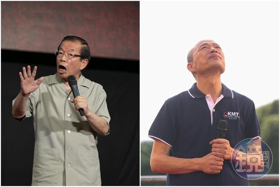 謝長廷(左)認為今年高雄市登革熱有大蔓延的危險,並建議市長韓國瑜(右)應帶頭少辦活動。(本刊資料照)
