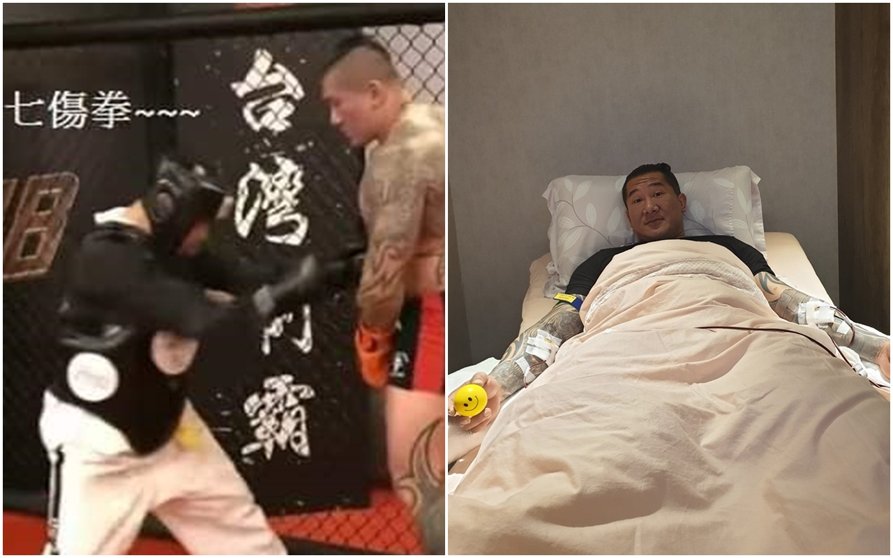 針對「吃屎哥」單挑館長進行綜合格鬥,董事長樂團的大鈞說,只要吃屎哥沒被館長打死,贏家都是他。(翻攝自游兆霖臉書/翻攝自飆捍臉書)