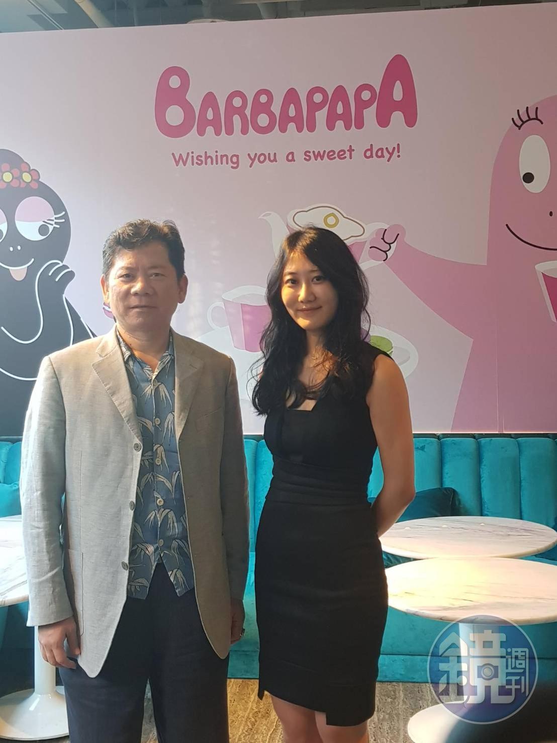 國礎機構董事長祝文定（左）很滿意女兒祝宜敬（右）操刀的泡泡飯店2年就損益平衡。