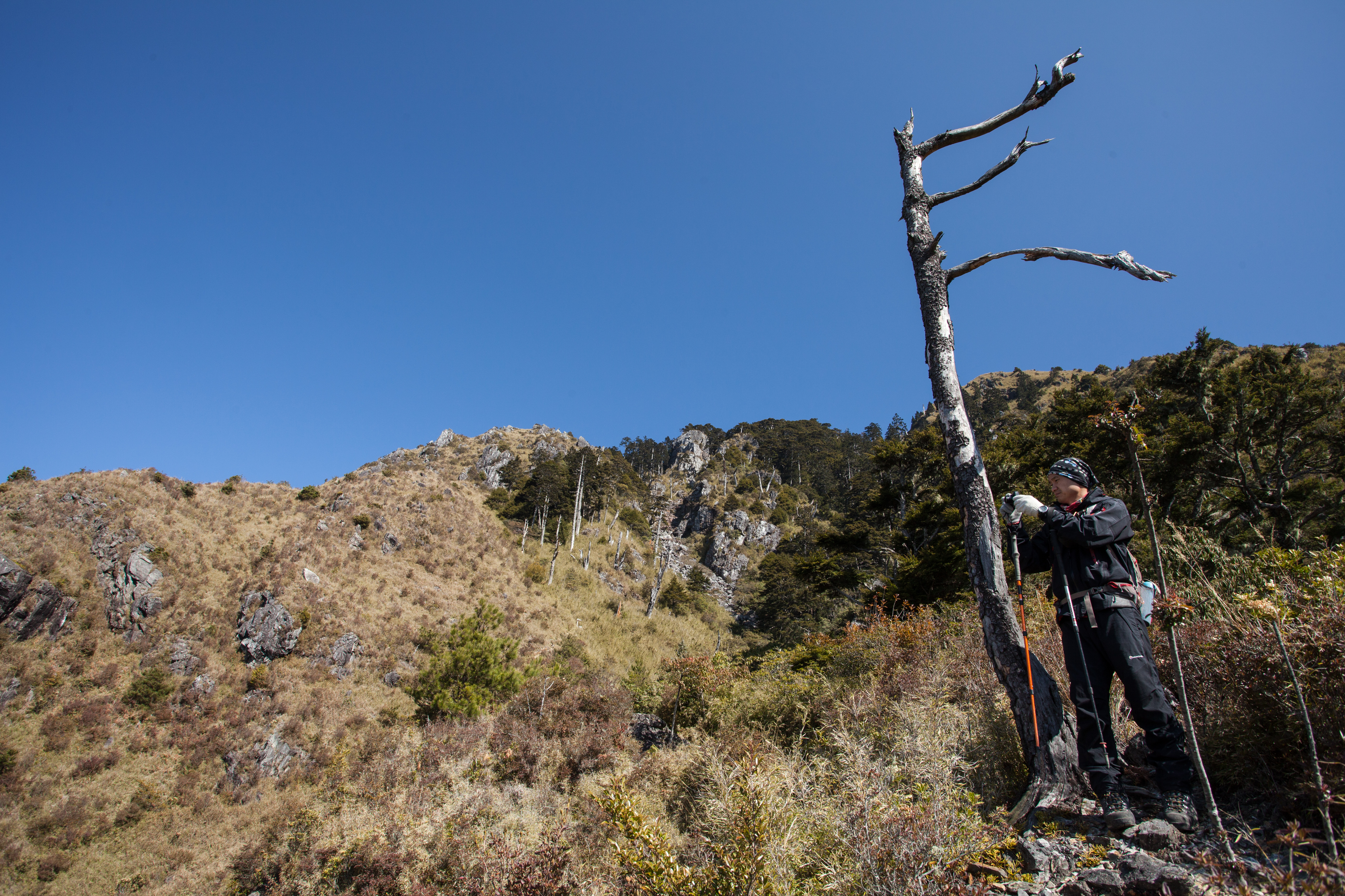 前往玉山前峰，需經過一長串的巨石區。