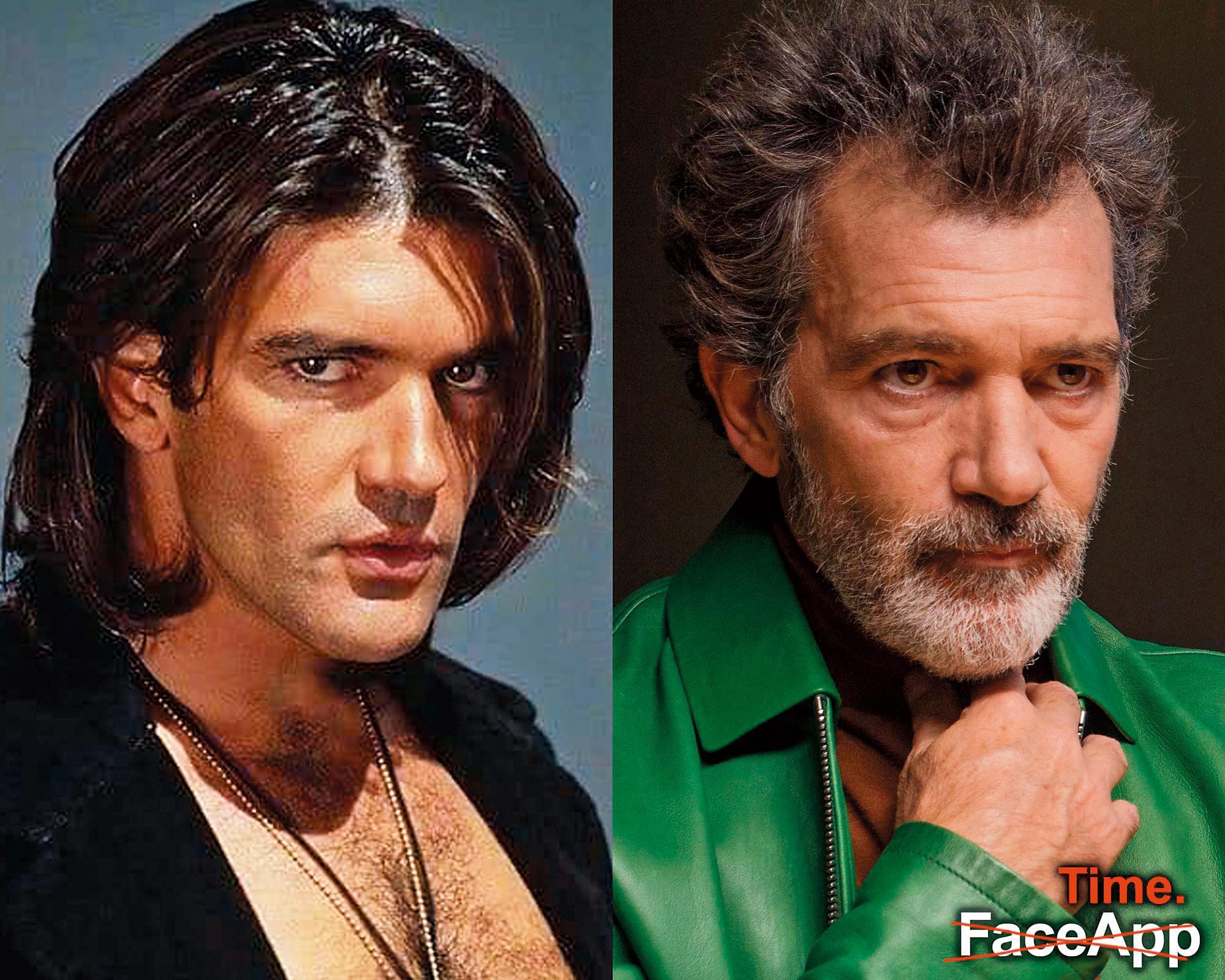 時間果然才是最強的FaceApp,安東尼奧班德拉斯從年輕時的花容月貌,演到蓬頭歷齒的老態,內功加深,拉丁情人魅力不減。(翻攝自傳影互動臉書)