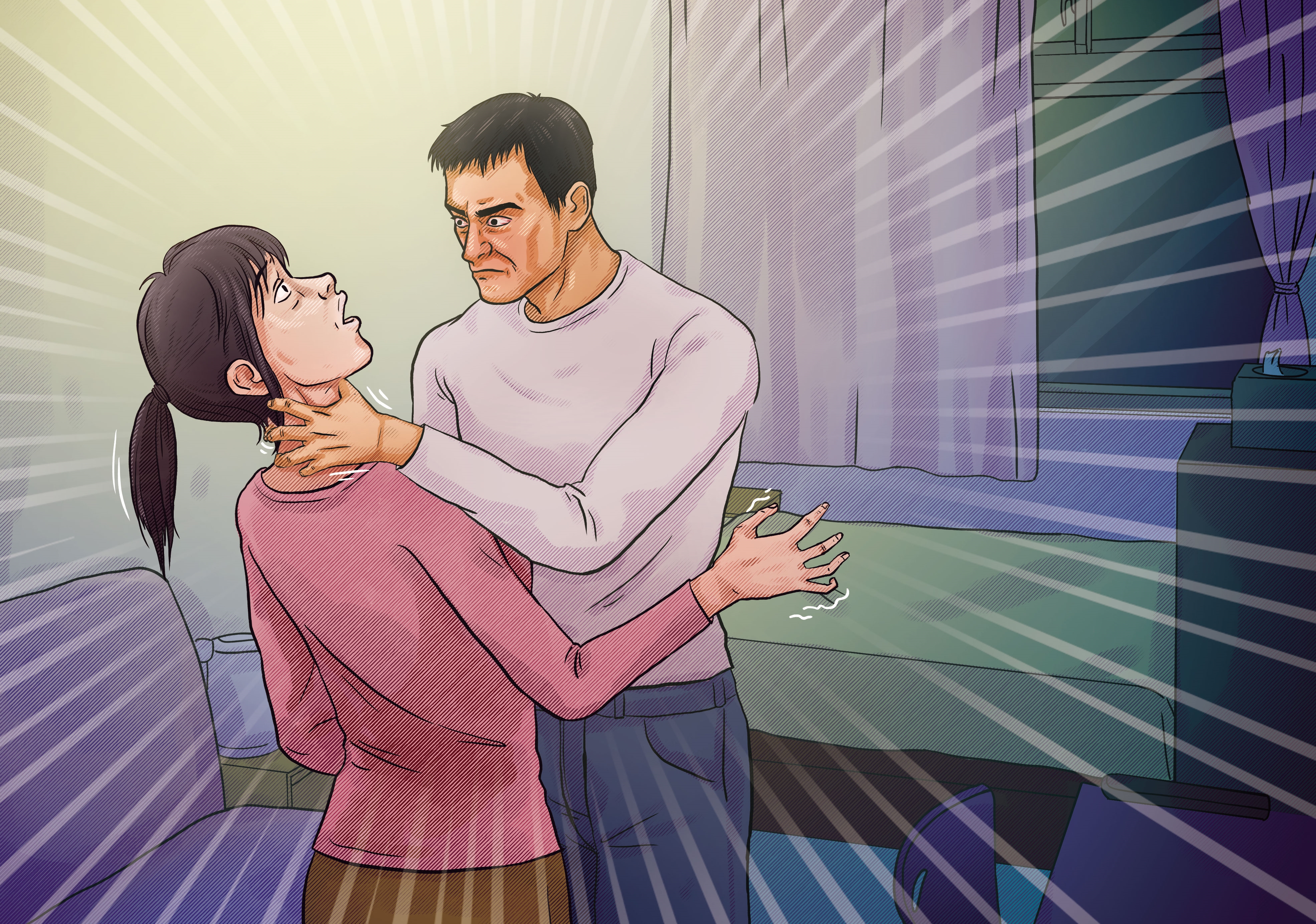 陳佳富先徒手掐昏妹妹陳婉婷，接著便拿刀將頭砍下存放於冰箱內。