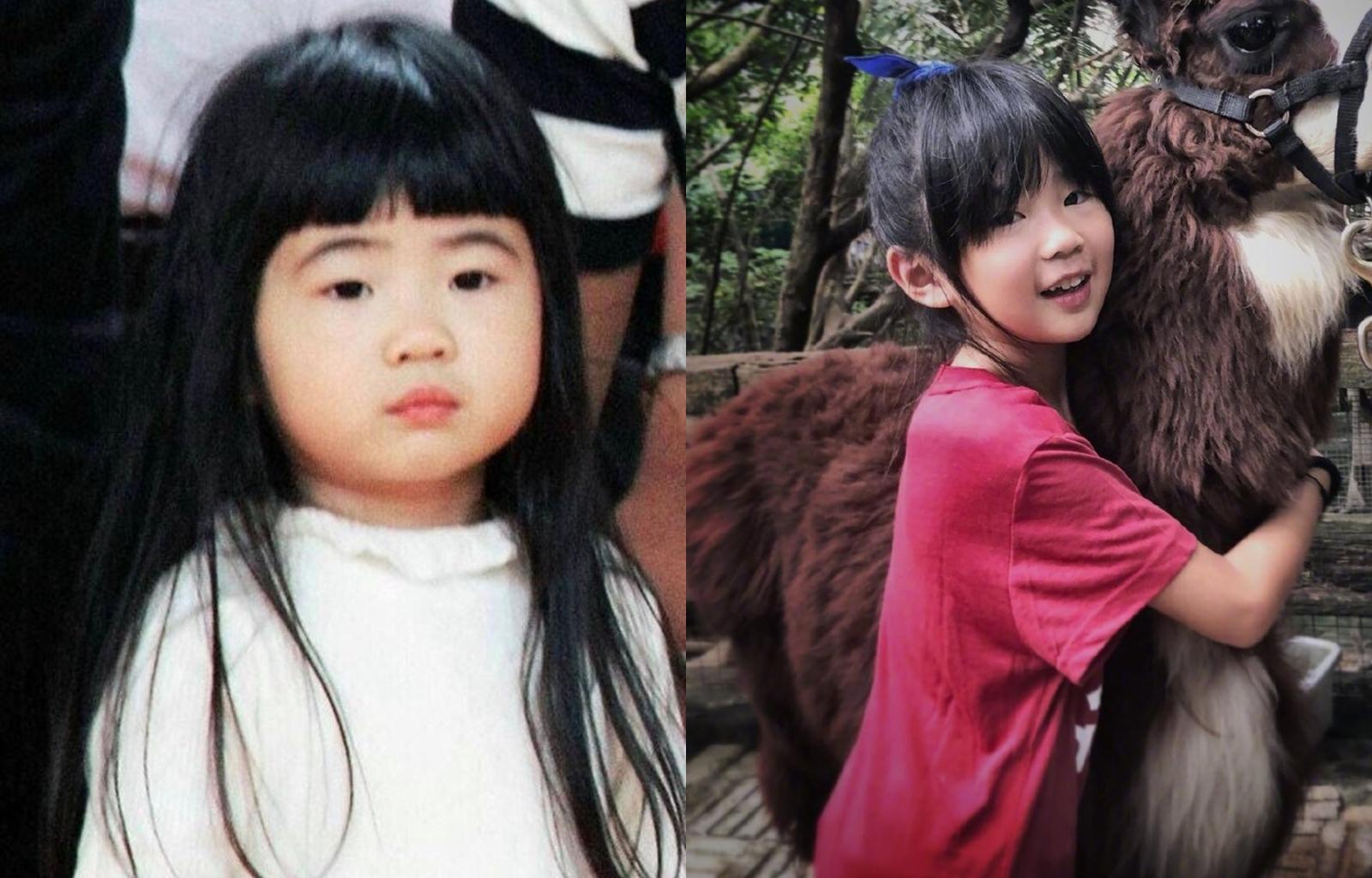當年Grace因呆萌可爱的外表和性格大受網友歡迎，如今已是小少女。（翻攝自曹格微博）