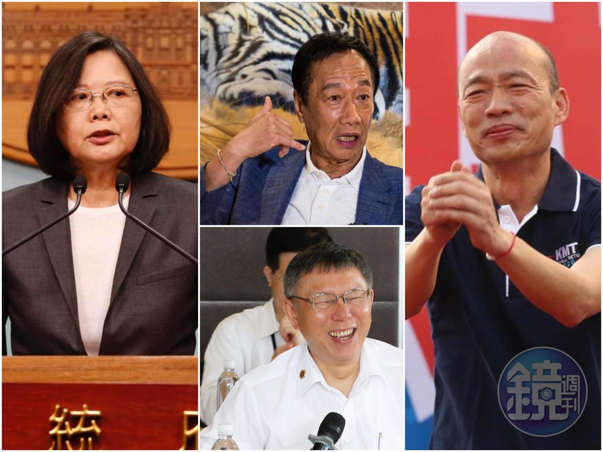 柯P宣布組黨前夕掌握的民調顯示,郭柯結盟已「超英趕韓」。