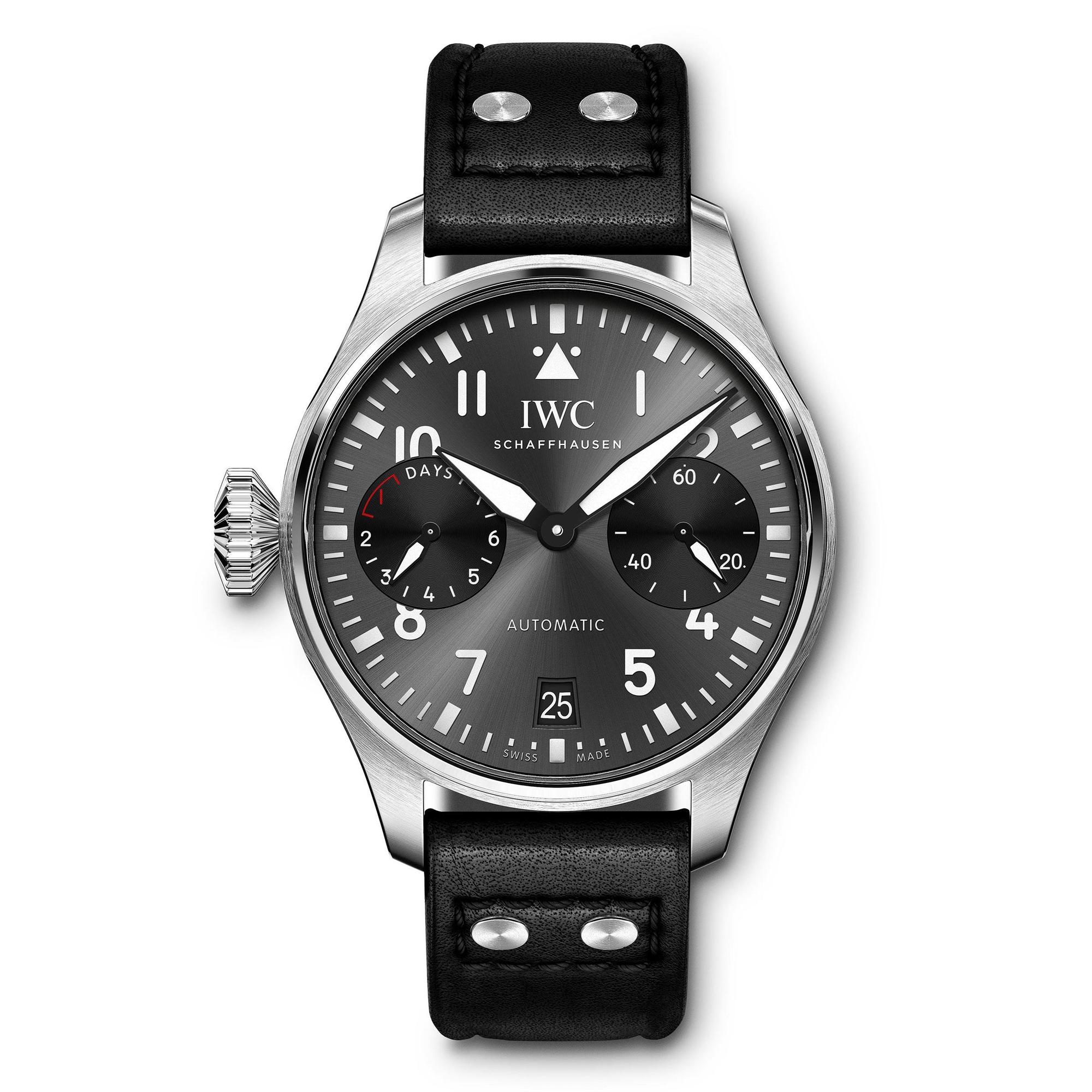 IWC推出第一款左冠錶：Big Pilot Right-Hander，限量250只，定價NT$473,000。