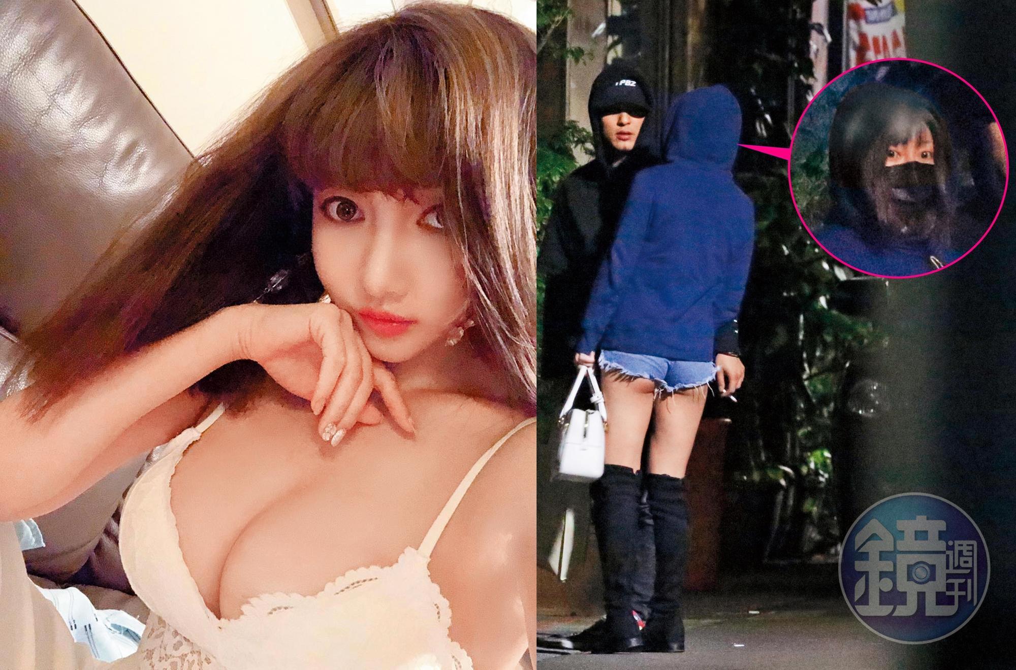 屁蛋妹身材火辣,喜歡在臉書上放滿各種自拍豔照,腰束奶膨讓人口水直流,但也曾被質疑其整形。(左圖翻攝kkeellyyttssaaii IG,右圖本刊資料照)