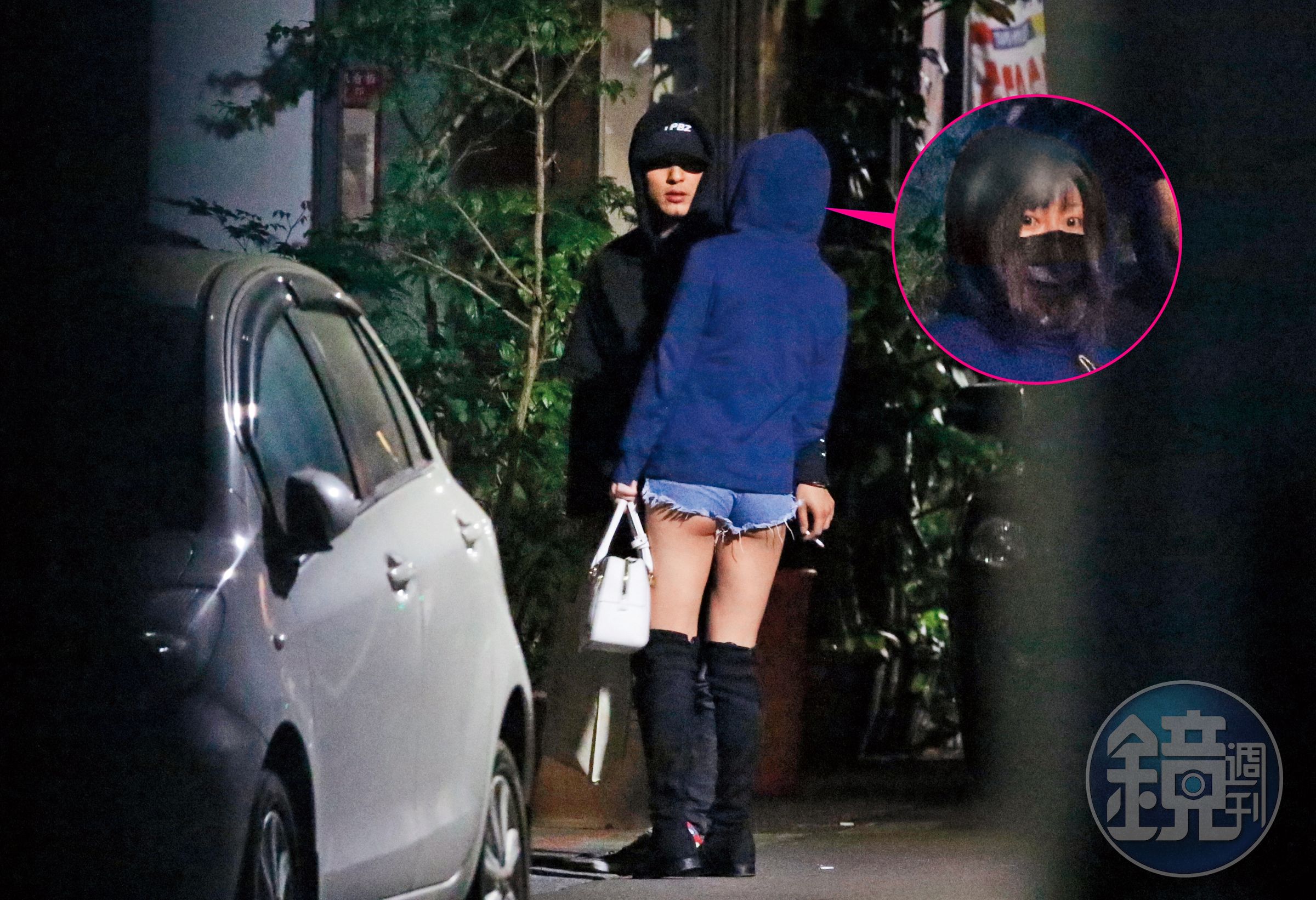 前年二月，本刊曾直擊嘎嘎帶著屁蛋妹和友人聚餐，玩到凌晨小倆口才手牽著手步行離開，一起回到嘎嘎位於台北市市民大道上的住處。