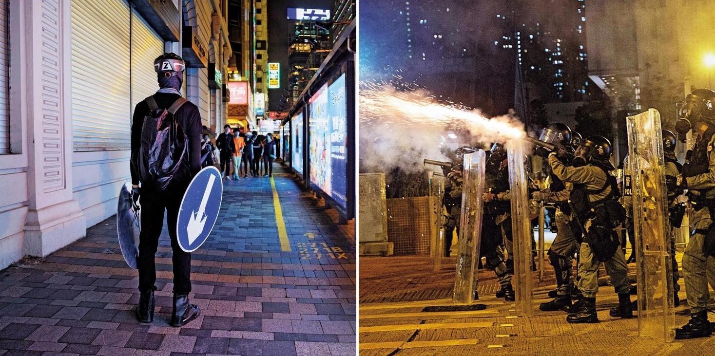從6月至今，警方已經發射估計1,000枚催淚彈、160枚橡膠彈、150枚海綿彈，香港宛如火藥庫，到處都有衝突。