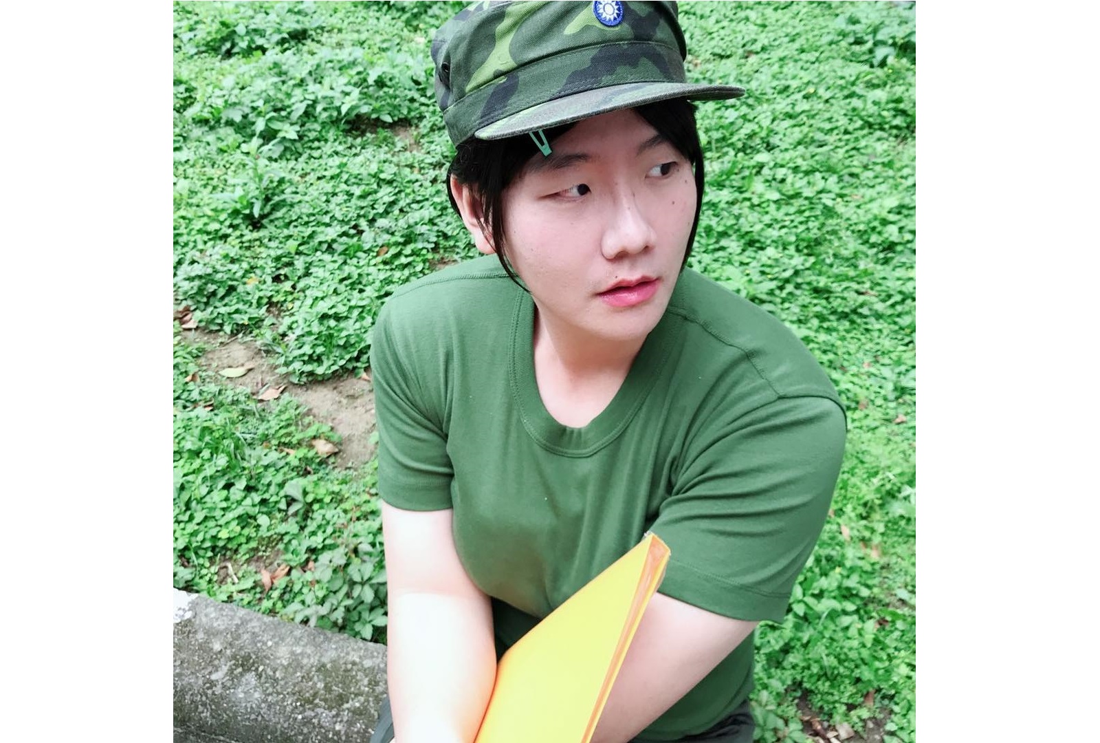 阿翰麾下的角色之一，甜美天真的國軍林可柔。（翻攝阿翰 Po 影片 Instagram）