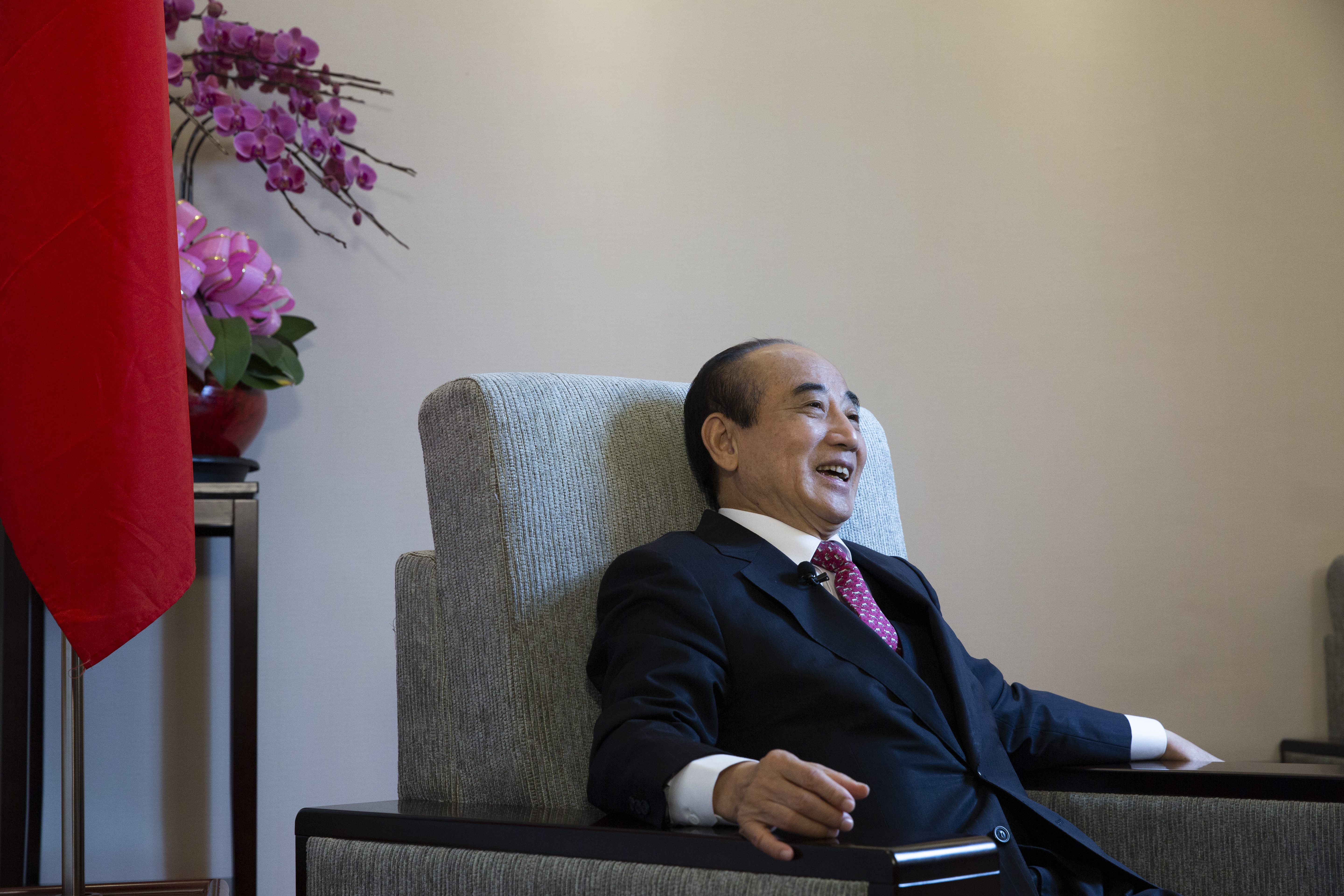 談到黨內高層至今無法聯繫上郭台銘，王金平妙回：「現在才擔心，是不是有點慢了？呵呵，我不知道，呵呵呵」。（本刊資料照）