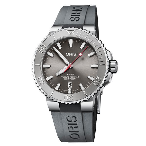 ORIS Aquis Relief日期錶，建議售價NT$ 52,000（膠帶款） 