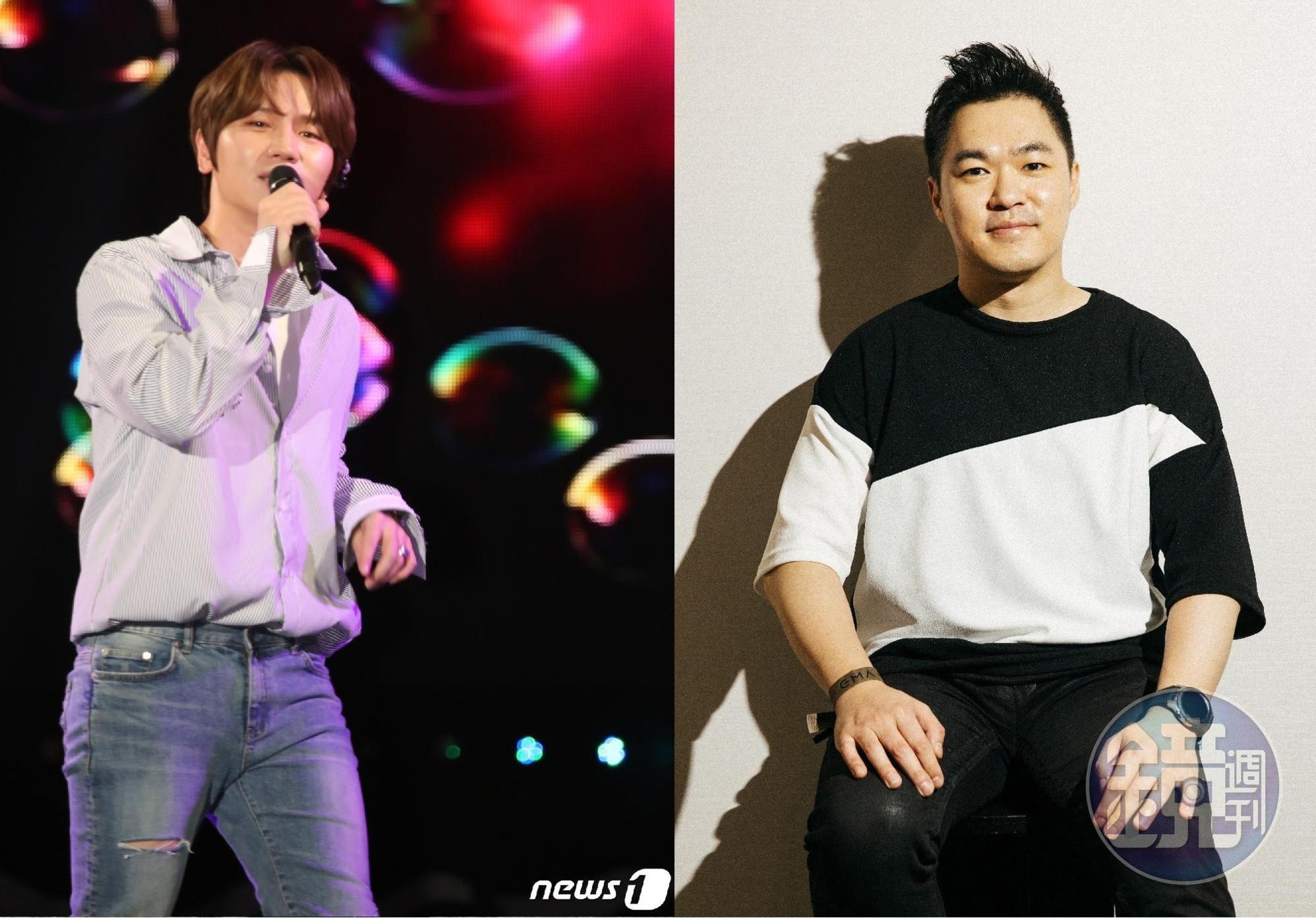 VISHOP（右）與K.Will（左）合作多次，藝名也是對方所取。（左圖翻攝自news1） 