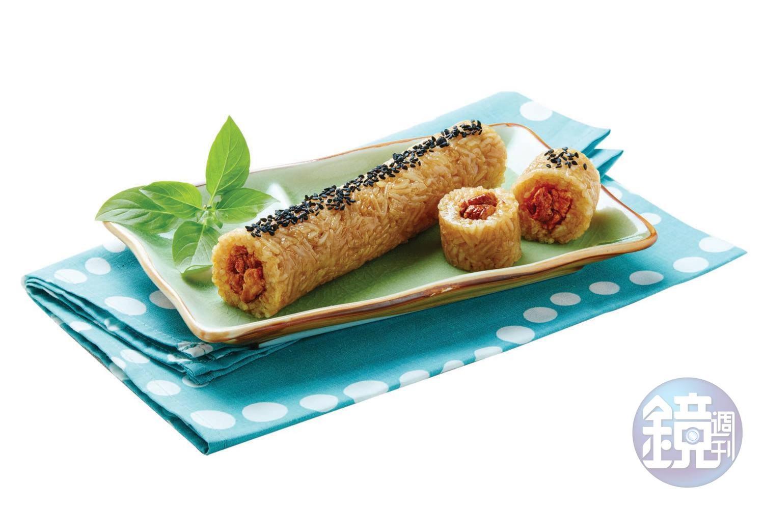 聯夏食品善用熟米飯殺菌技術,做成常溫飯捲外銷香港。(聯夏食品提供)