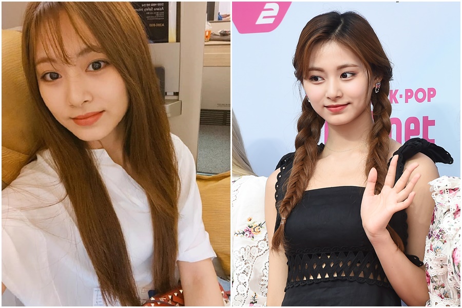 擁有甜美的外貌的子瑜，以前大多是以棕髮現身。（左圖翻攝自TWICE IG、右圖東方IC）