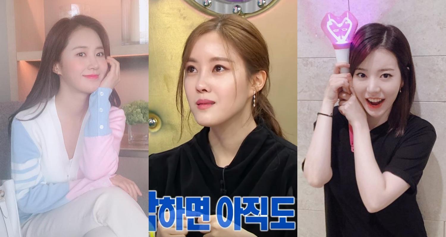 T-ARA孝敏(中)在綜藝節目感謝少女時代成員Yuri(左)與Sunny(右)在她低潮時伸出援手。(合成自節目畫面、Sunny與Yuri IG)