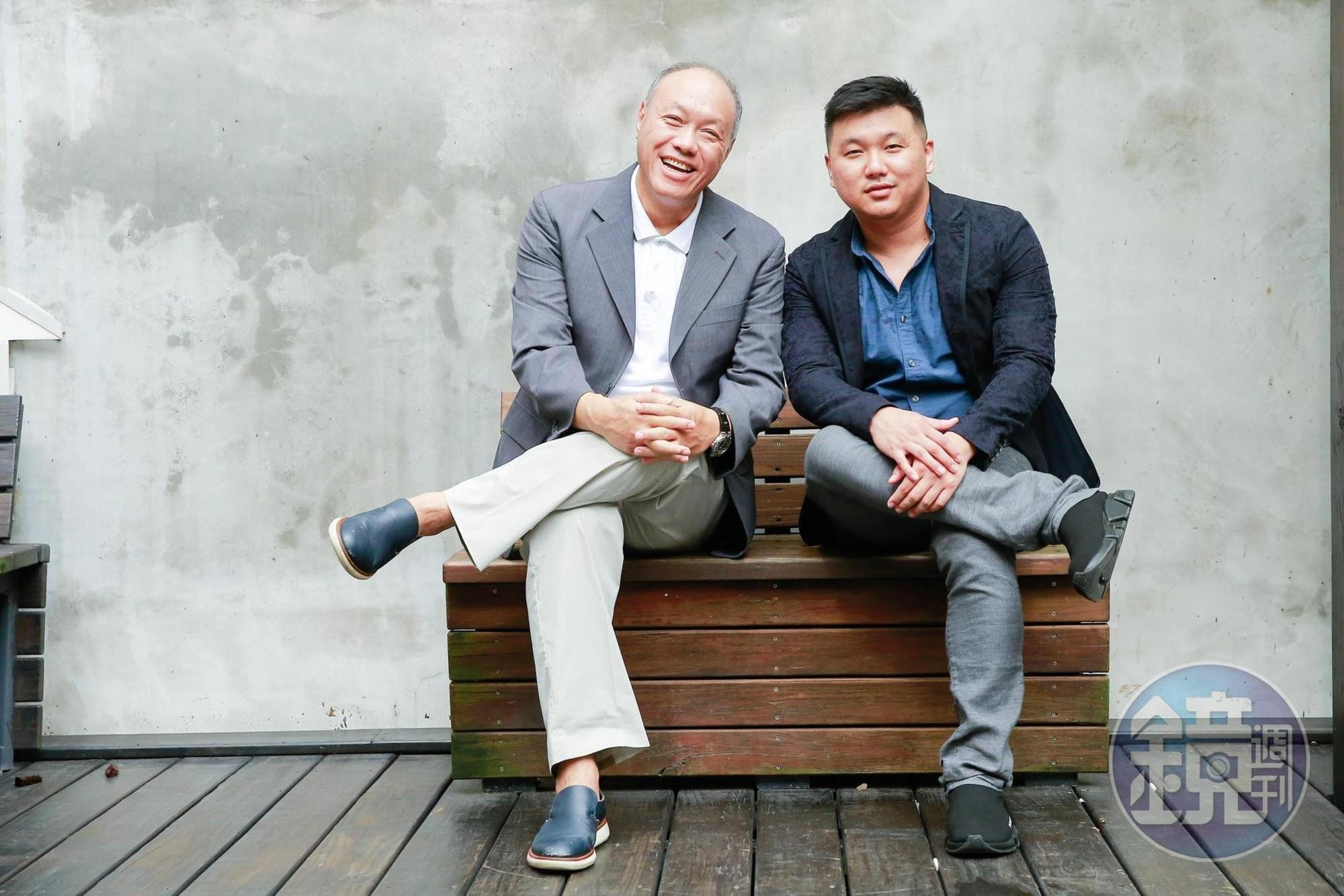 資深綜藝人王鈞(左)與兒子王鼎霖首次攜手拍電影《第九分局》。