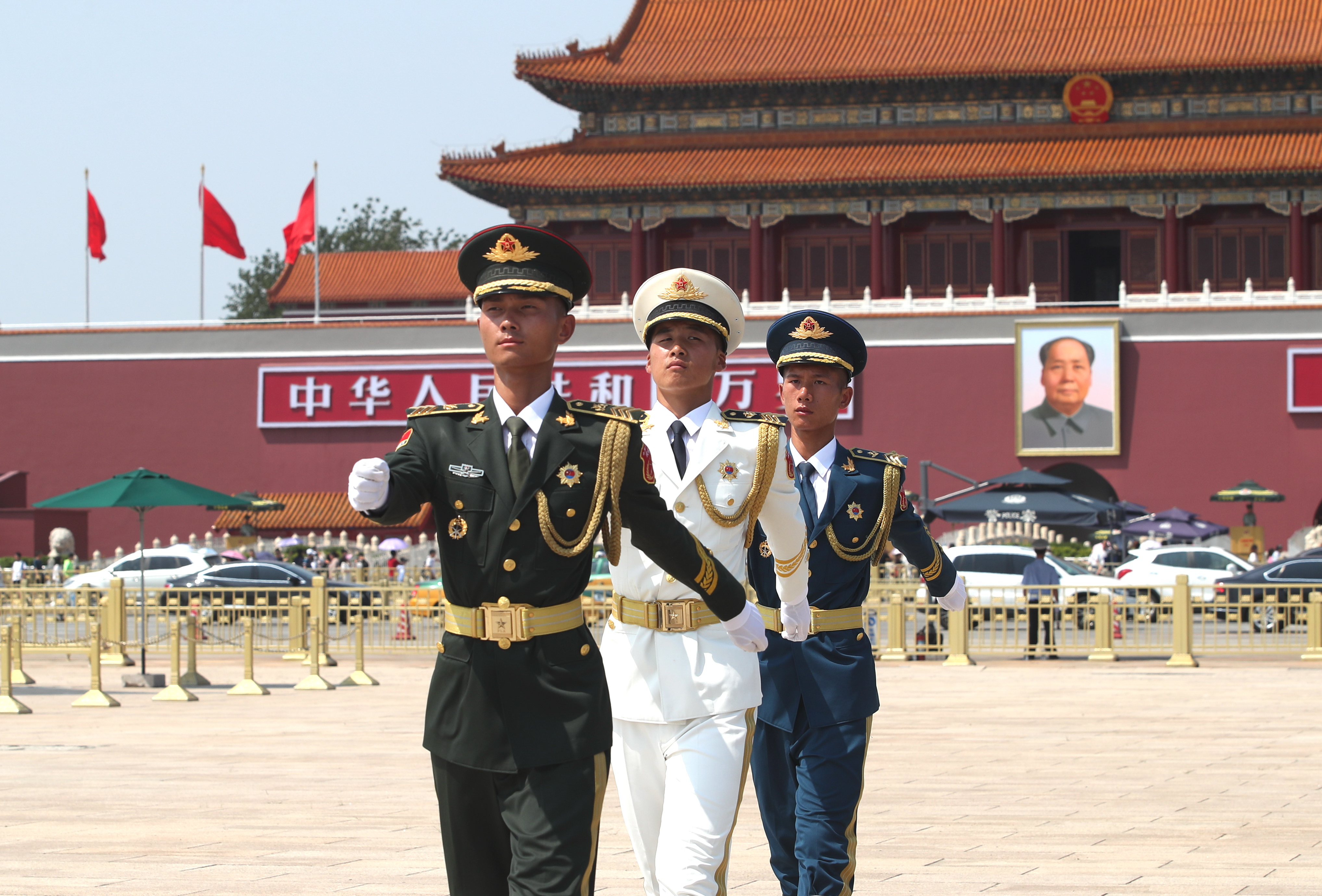 2019年8月1日，天安門廣場。三十年前這裡曾出現中共建政史上最大規模的民主抗爭運動。（東方IC）