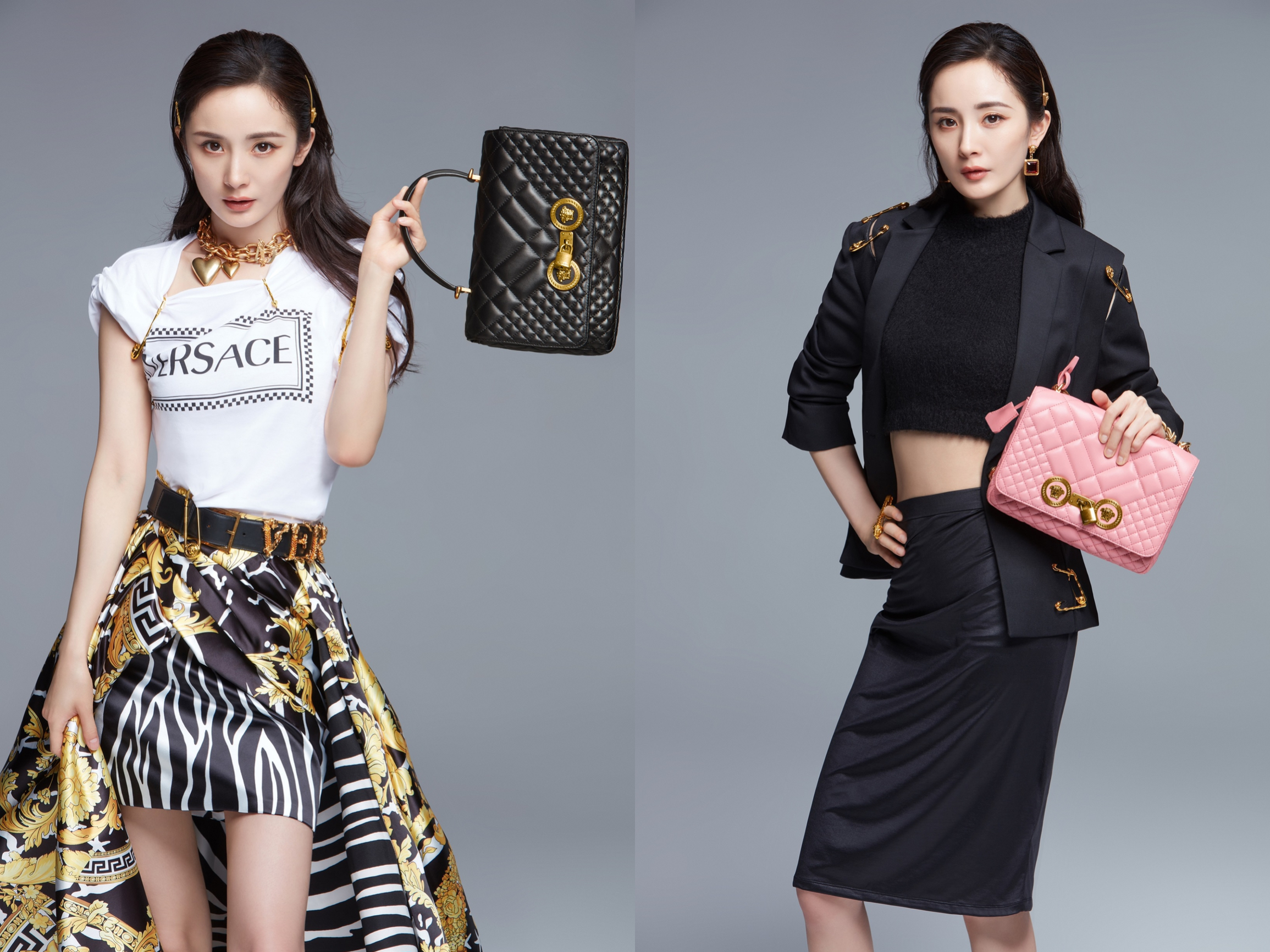 6月底VERSACE才發出新聞稿，與楊冪簽下代言人合約，不到兩個月便豬羊變色。（VERSACE提供）