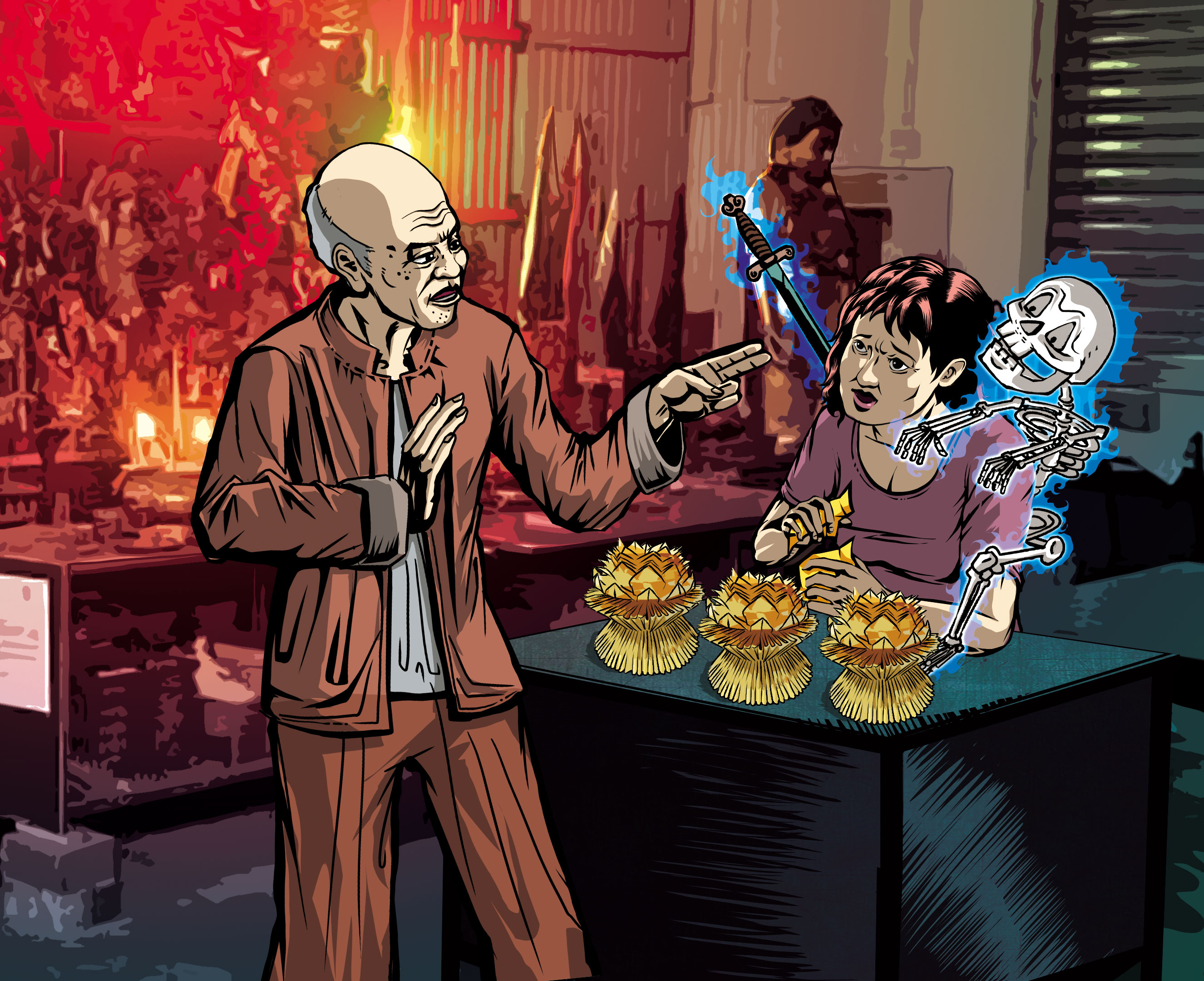 台北慈靈堂壇主黃曜坤謊稱罹患思覺失調症的女信徒身上有劍，且被白骨精附身，藉機6度性侵害得逞。