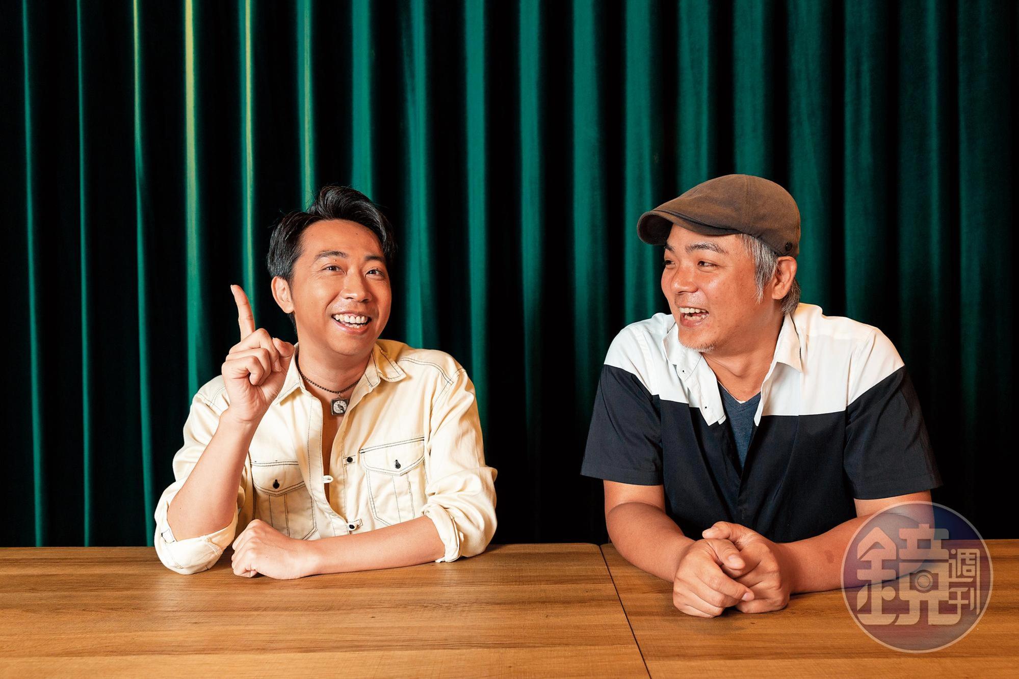 深白色（左）和蘇通達（右），藉由專業的製作經驗，為iM「明日巨星」選秀提供意見。