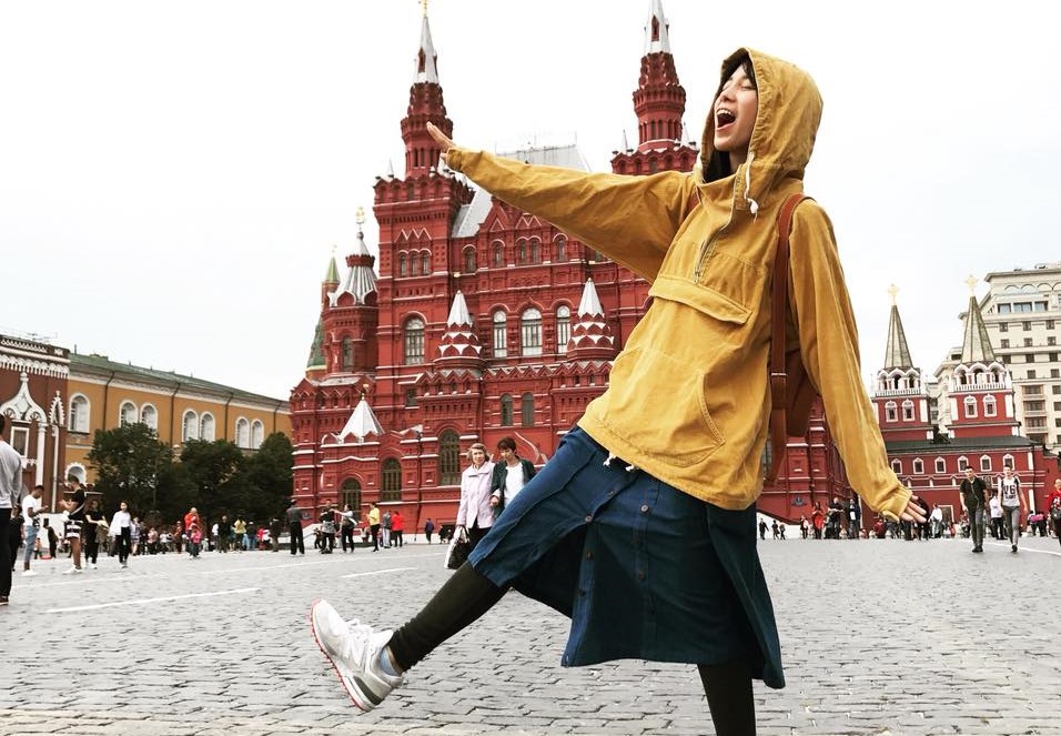 温貞菱曾到俄羅斯留學，放下事業，度過一段只跟俄文相處的時光。（翻攝自温貞菱臉書）