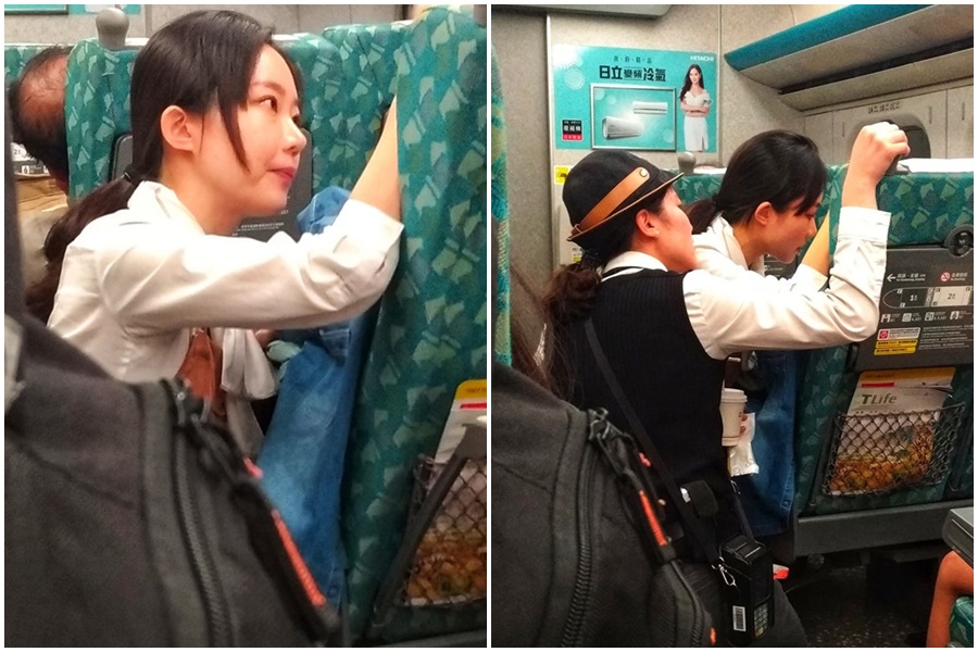 因有乘客情緒不穩，高鐵服務員耐心不斷安撫。（翻攝自爆料二社臉書）