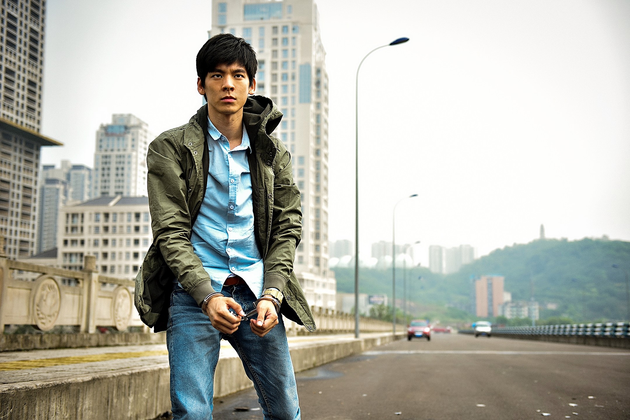 林柏宏克服懼高症，在新戲首嘗「超級英雄」夢。（周子娛樂提供）