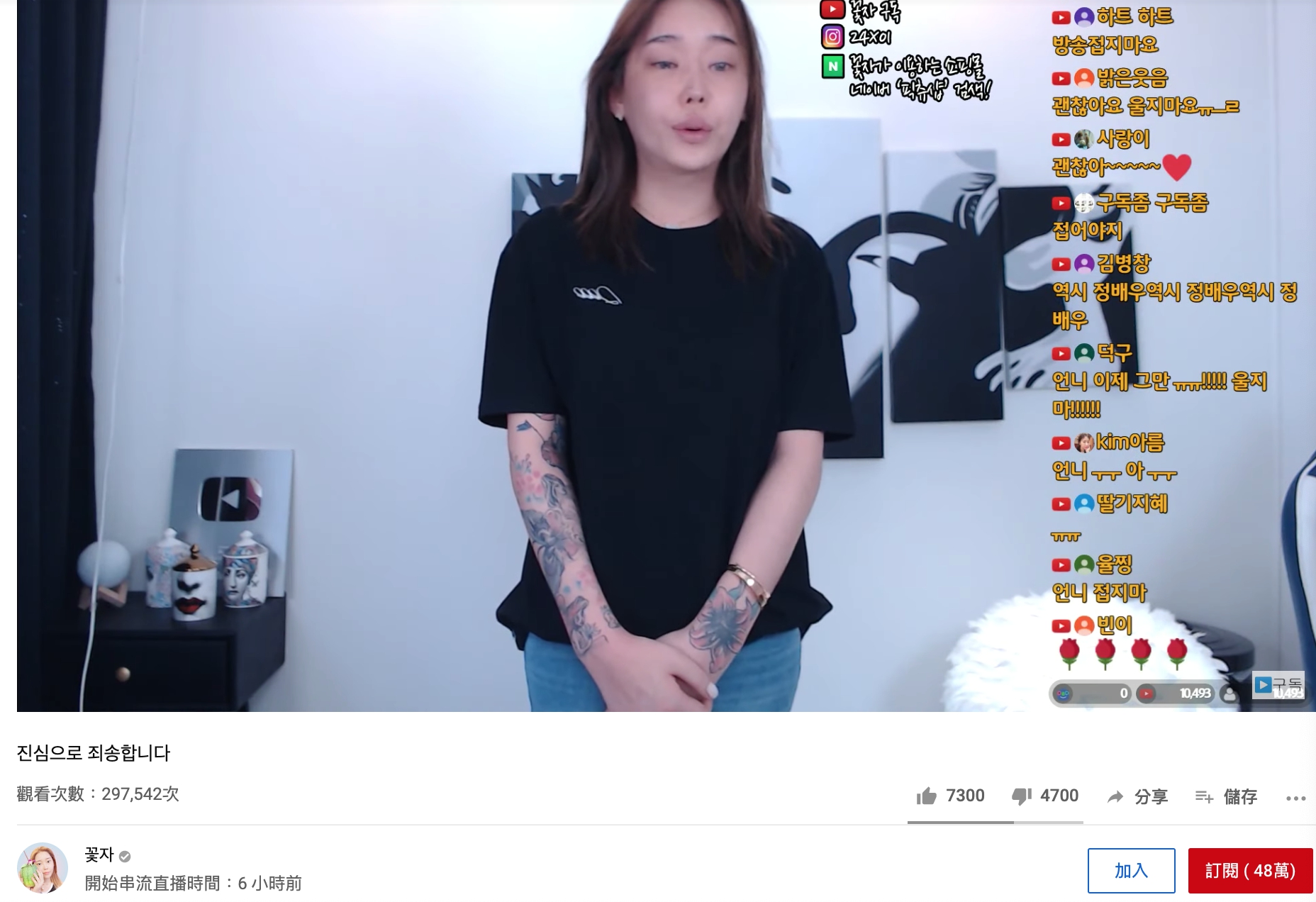 網美花子表示她因為太想動手術才利用賣淫賺錢。(截圖自花子YouTube)