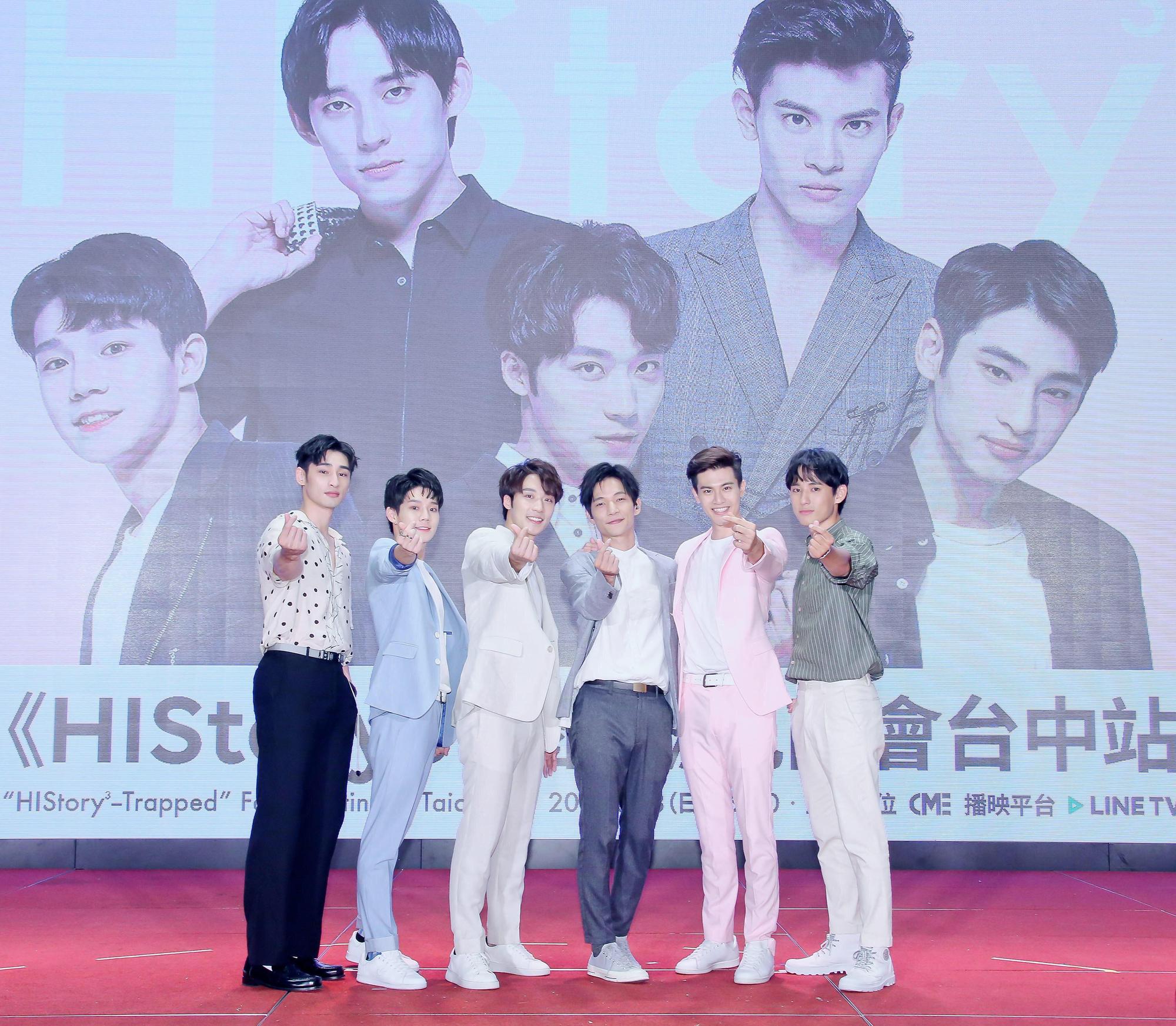 《HIStory 3-圈套》昨日在台中舉行粉絲會，演員徐鈞浩、吳承洋、卞慶華、陳廷軒出席外，更是唯一邀請到劇中飾演Andy的章廣辰與粉絲同樂的場次。（CHOCO MEDIA ENTERTAINMENT(CME)提供）