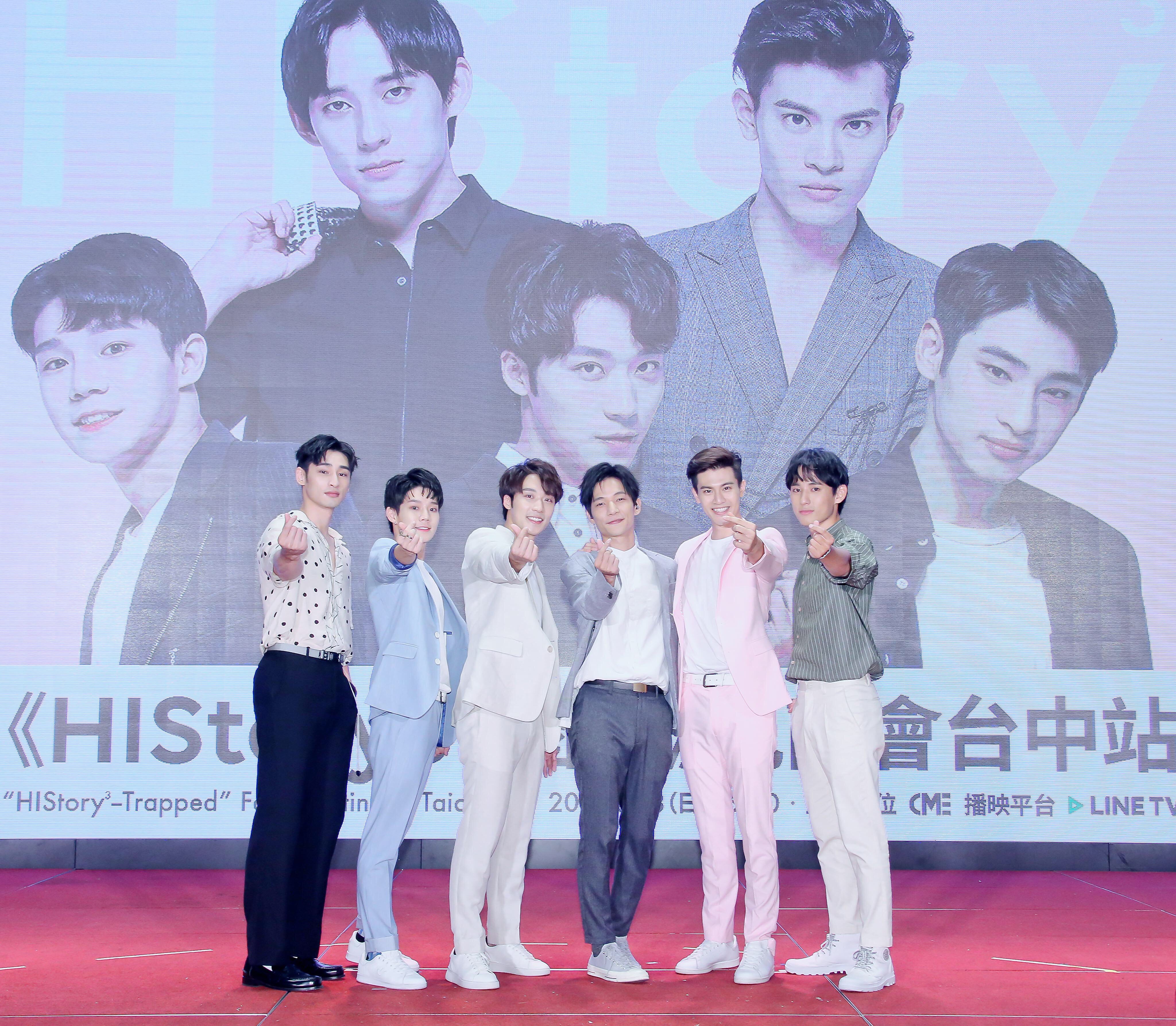 《HIStory 3-圈套》昨日在台中舉行粉絲會，演員徐鈞浩、吳承洋、卞慶華、陳廷軒出席外，更是唯一邀請到劇中飾演Andy的章廣辰與粉絲同樂的場次。（CHOCO MEDIA ENTERTAINMENT(CME)提供）