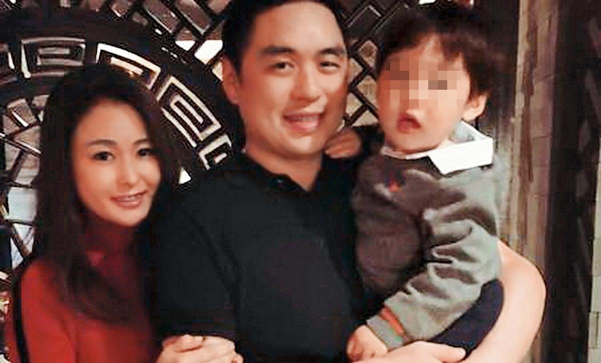 麻衣（左）與王泉仁（中）雖然有一個兒子，但兩人婚後感情迅速冷卻，婚變傳聞不斷。（翻攝自麻衣臉書）