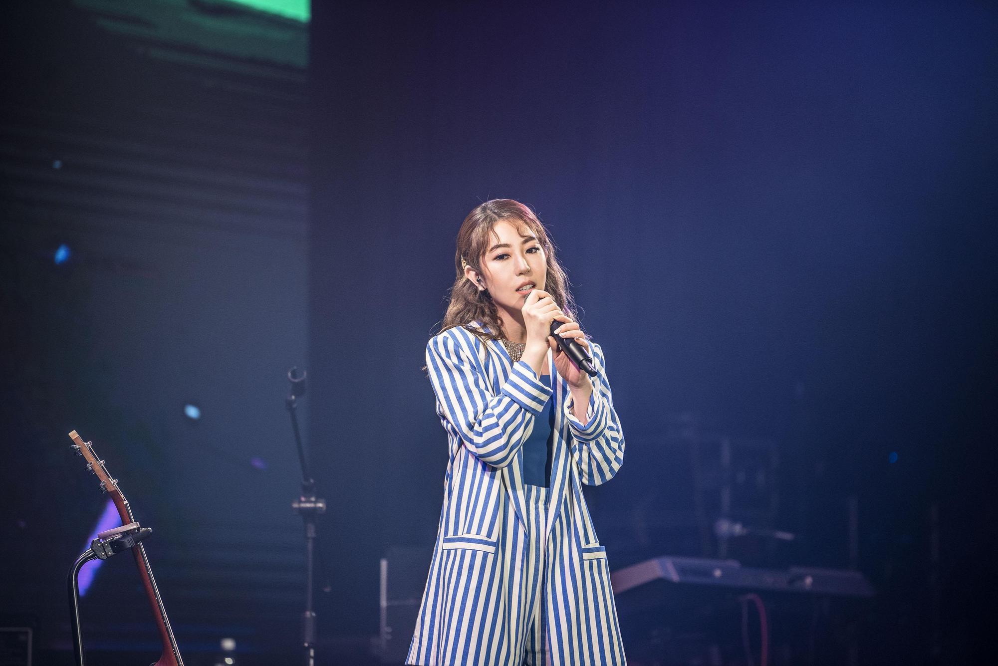 為了此次《MyLove巡迴首場演唱會》，唐芯已有2天沒闔眼。（單純夢想文創事業提供）