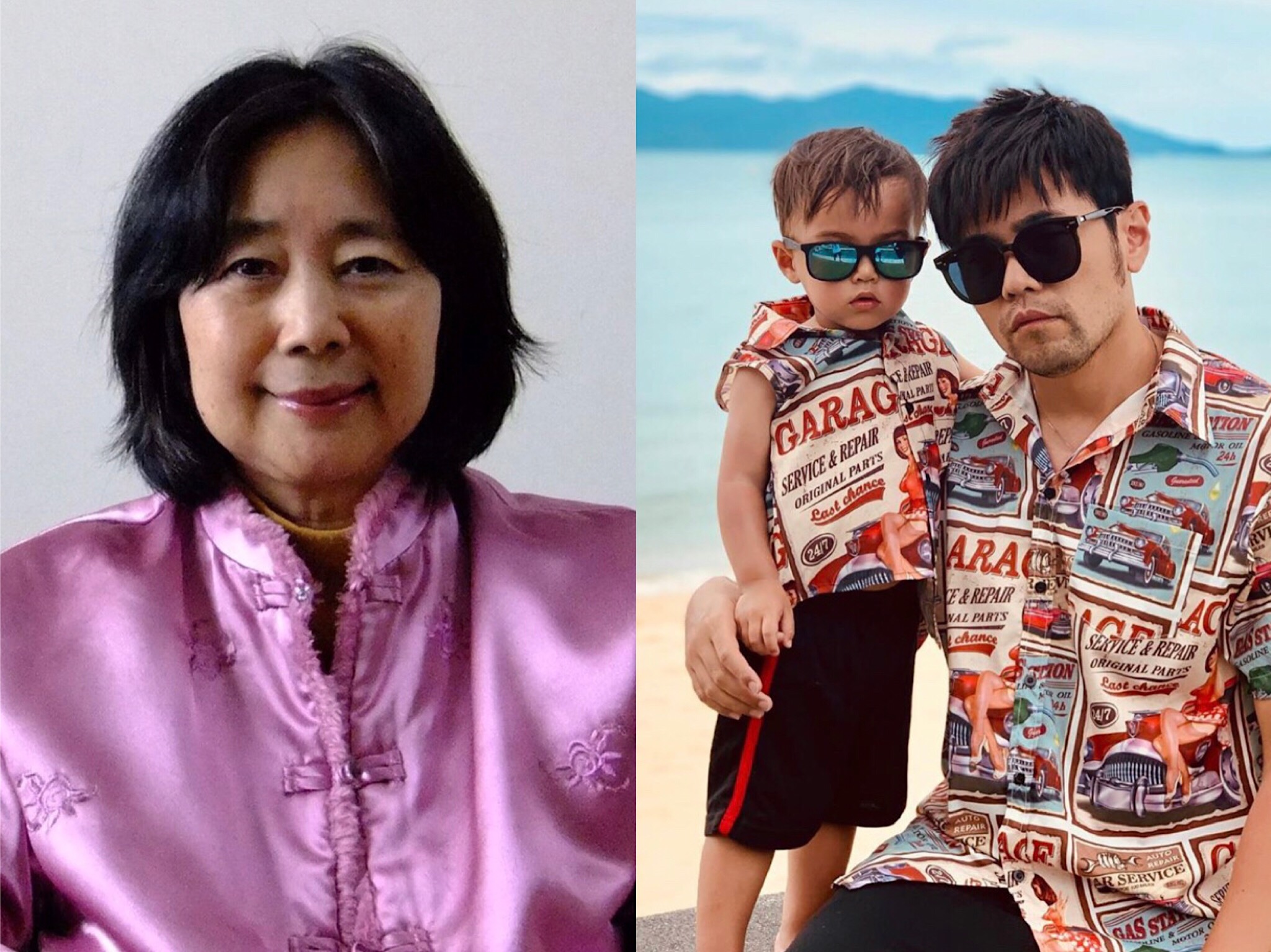 命理師江嘉葉透露周杰倫與愛子Romeo前世也是父子。（左圖江嘉葉提供，右圖翻攝自周杰倫IG）