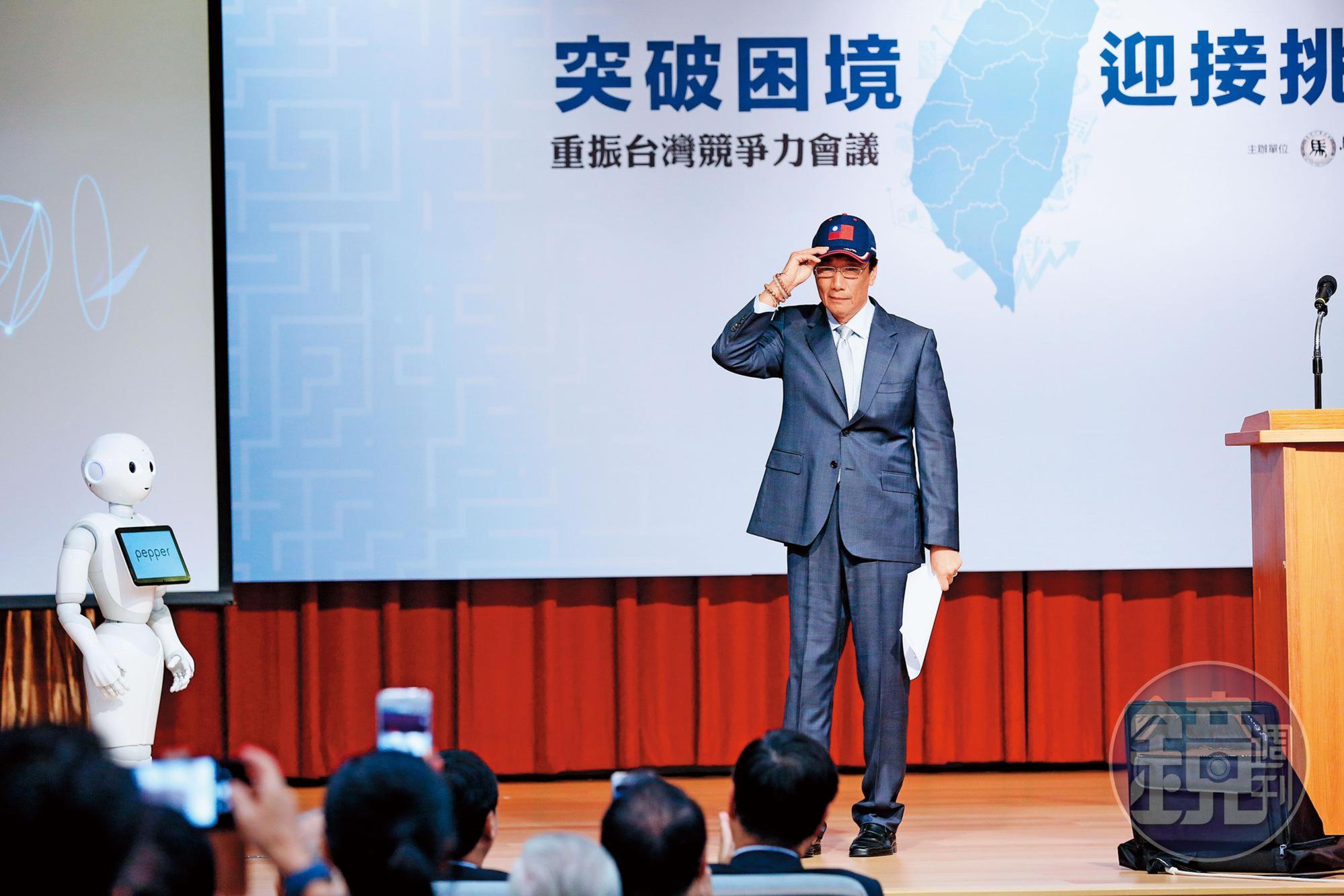 郭台銘（圖）初選落敗後，與國民黨近乎失聯，近期黨中央才透過郝龍斌正式與他聯繫上，盼郭能歸隊。