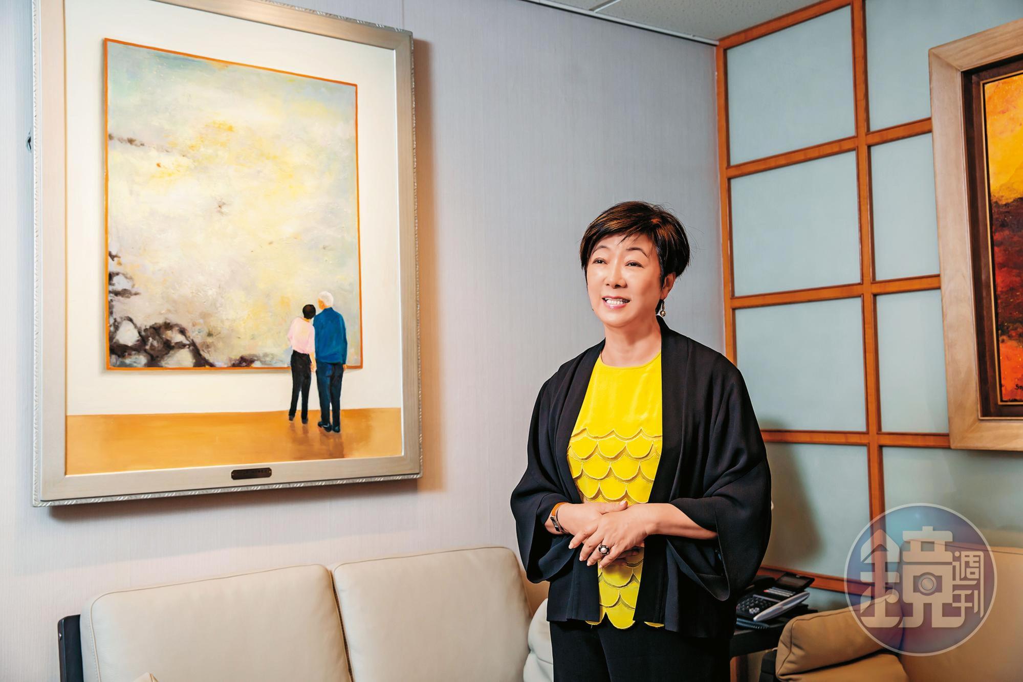 〈執子之手2〉是張淑芬的新作，紀念2人去年到巴黎看趙無極畫展。