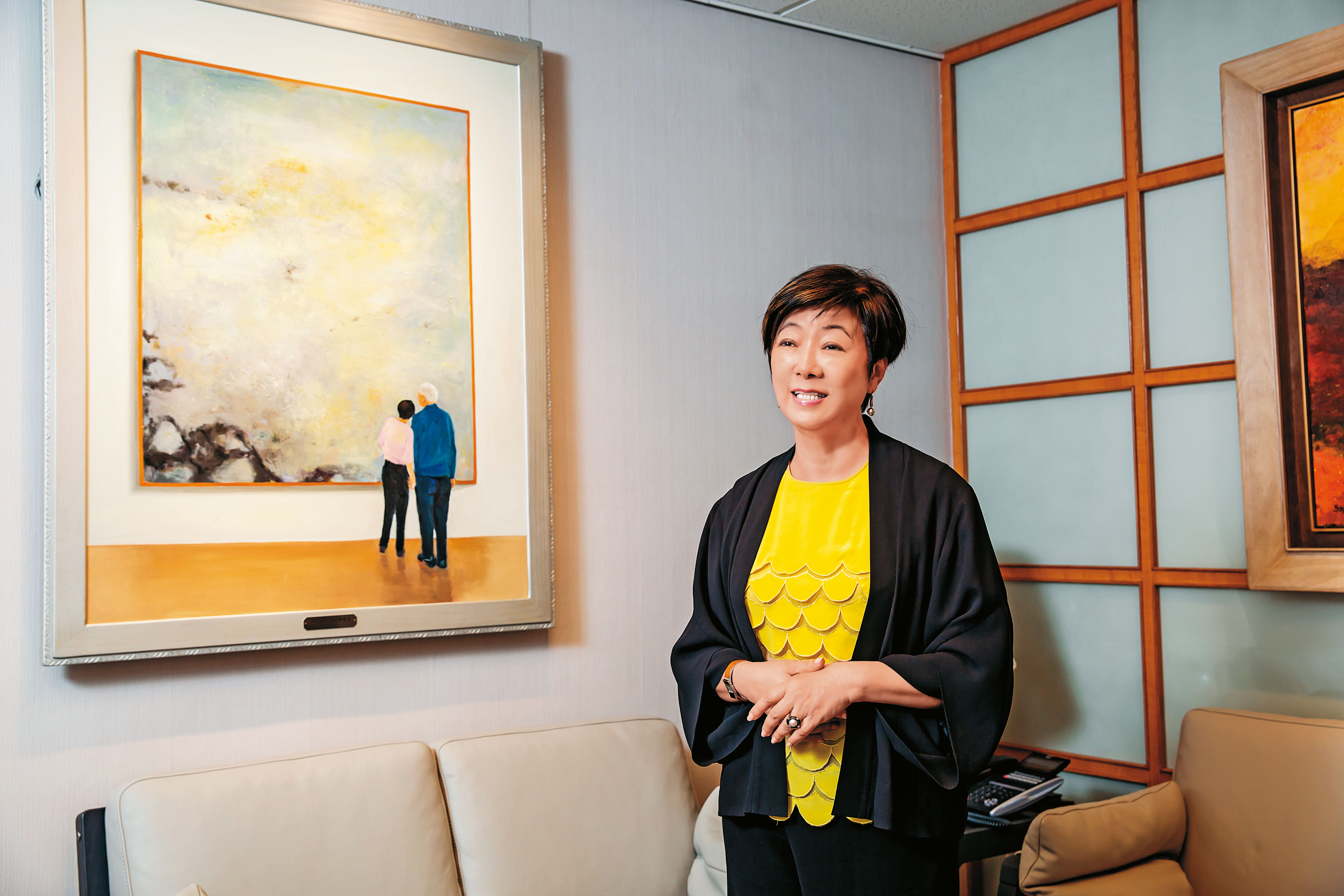 〈執子之手2〉是張淑芬的新作，紀念2人去年到巴黎看趙無極畫展。