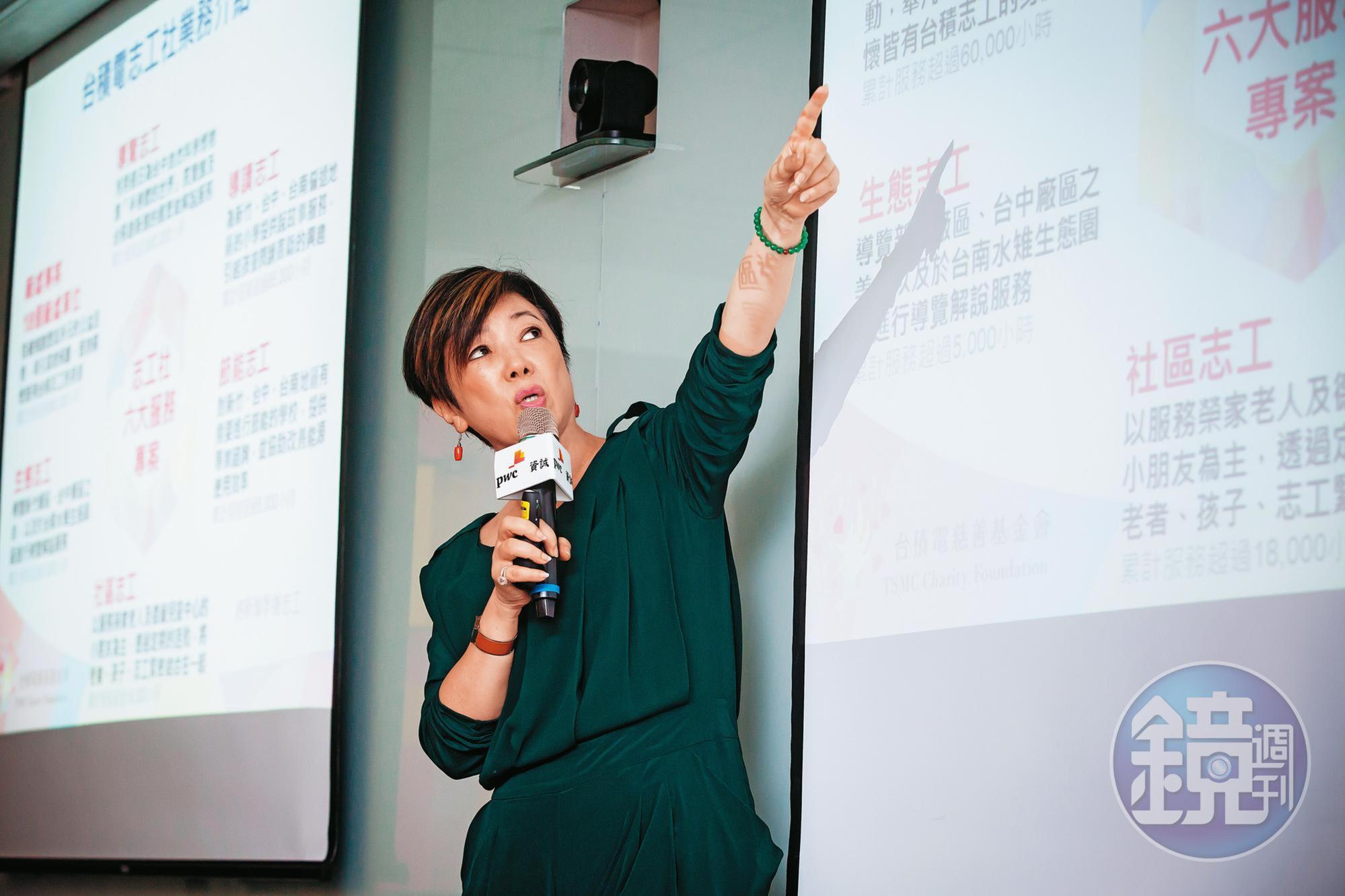 演講找資源。張淑芬這幾年熱心公益,出錢又出力,現在還到大陸傳承經驗。