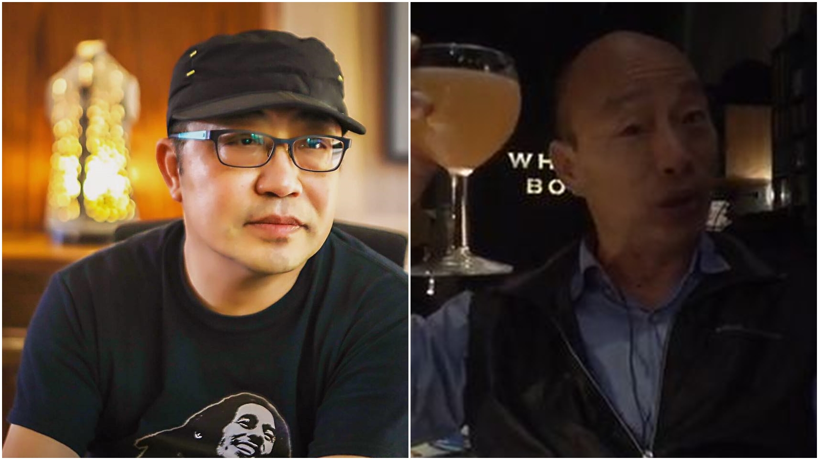 精神科醫師林耕新（左）認為多疑性格，恐是酒癮造成的。（翻攝林耕新、韓國瑜臉書）