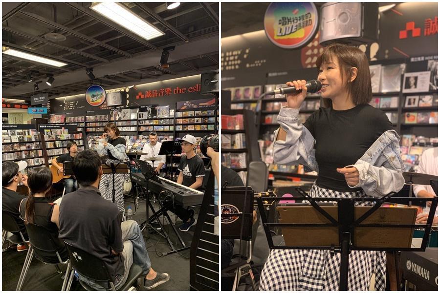 孔晨羽舉辦《全新的我》迷你專輯音樂分享會,她分享從參加星光班比賽後,人生一直在適應「失去」,一度淚灑現場。(晨羽音樂提供)