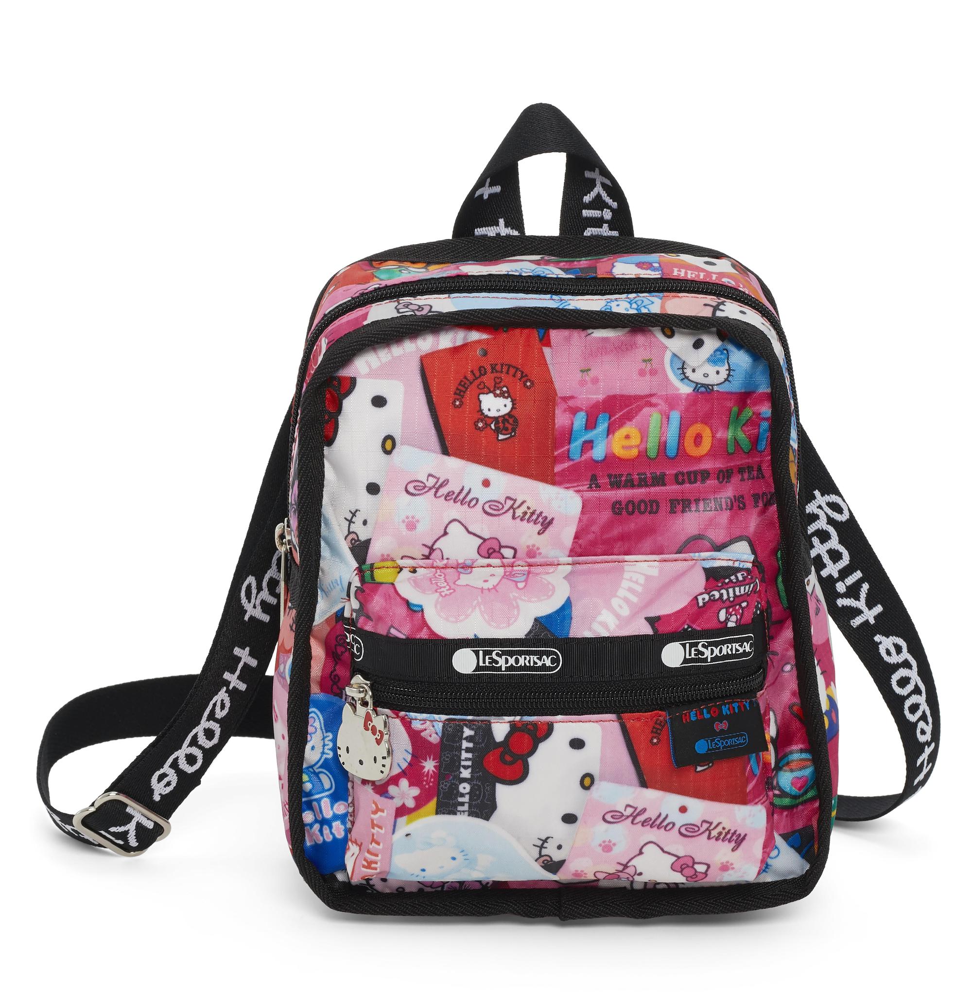 Hello Kitty x LeSportsac聯名系列收藏狂粉多功能迷你小背包。NT$3,450。（藍鐘提供）