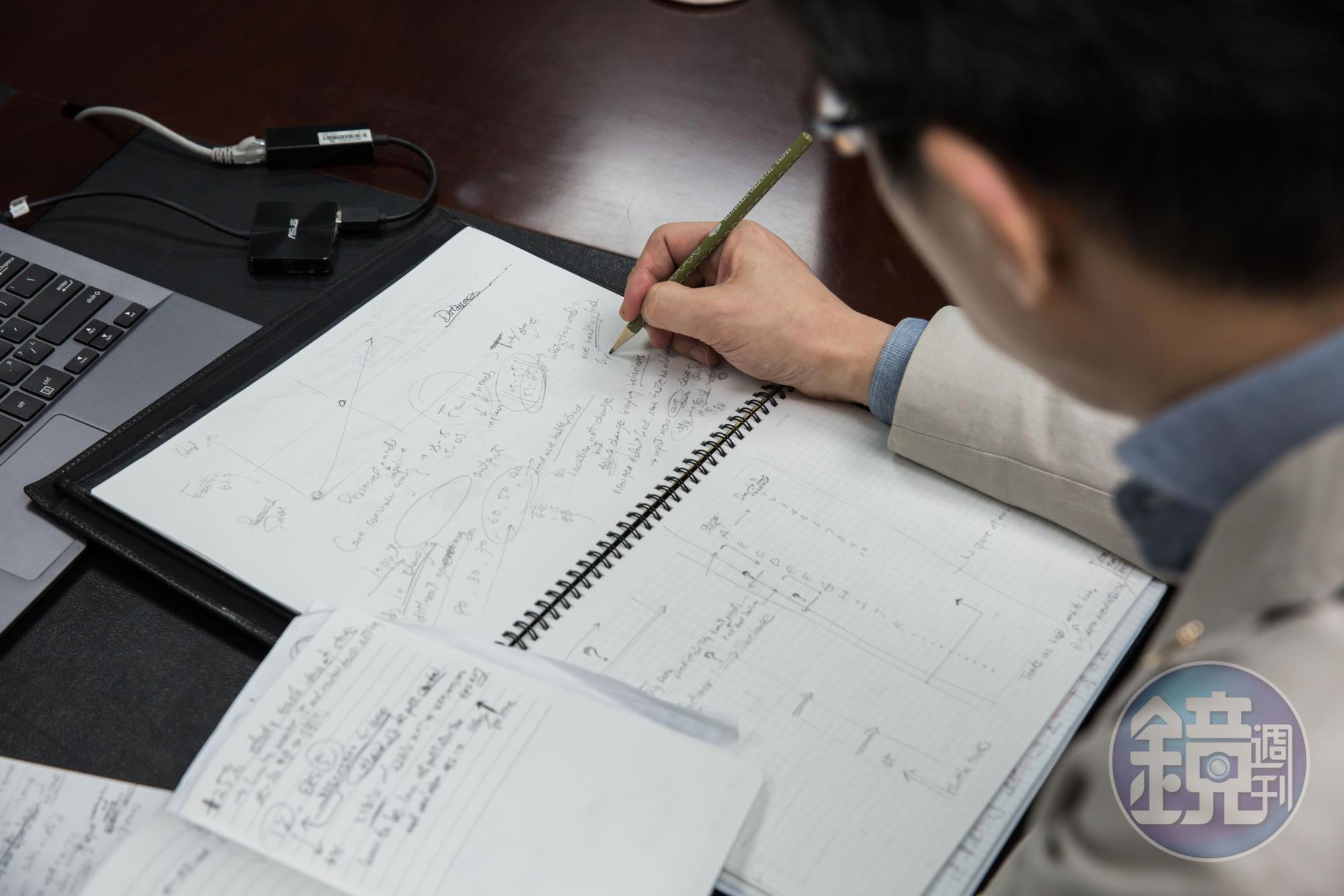 邱光隆雖無漂亮學歷，卻懂缺什麼就補什麼。他苦學英文成功，至今仍每天用英文記筆記、寫心得。