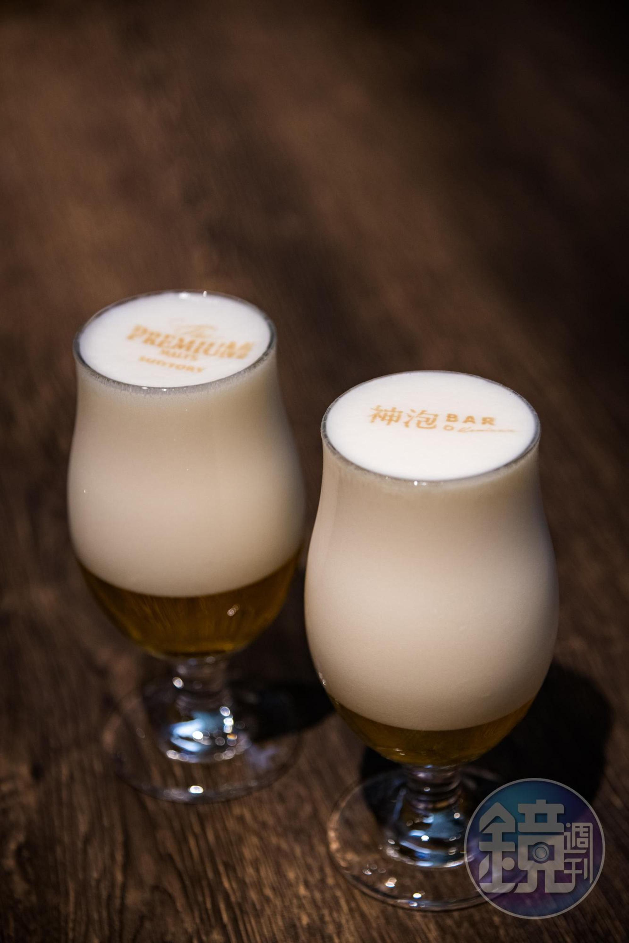 「神泡牛奶」全都是雪白啤酒泡沫,香氣更明顯。(580日圓/杯,約NT$166)