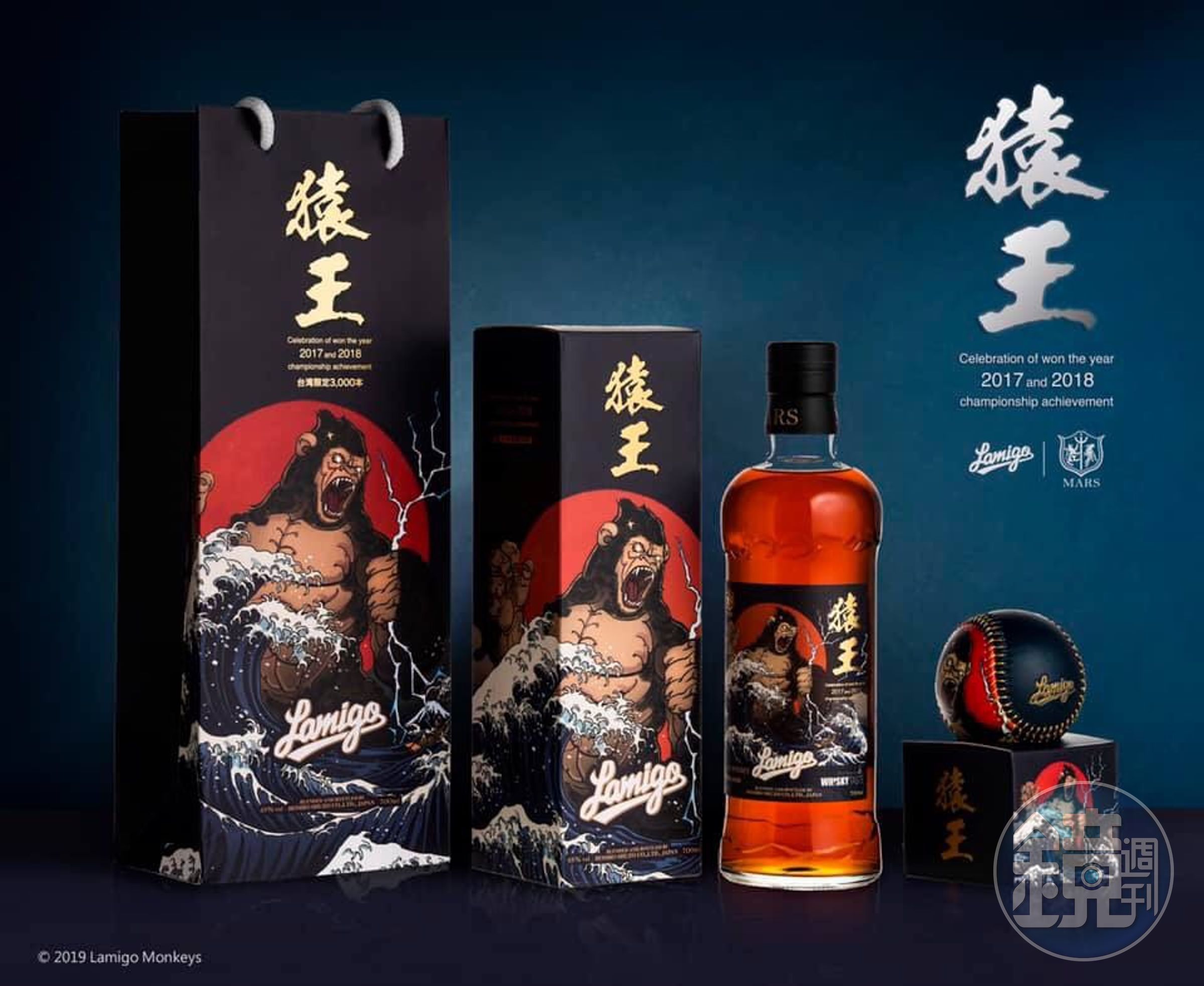 今年的「桃猿職棒限量2018」發行之時，剛好遇上桃猿隊五連霸，非常具有紀念價值。（1,980元／組）