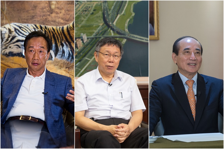 郭台銘（左起）、柯文哲、王金平明天（23日）將首度同框。