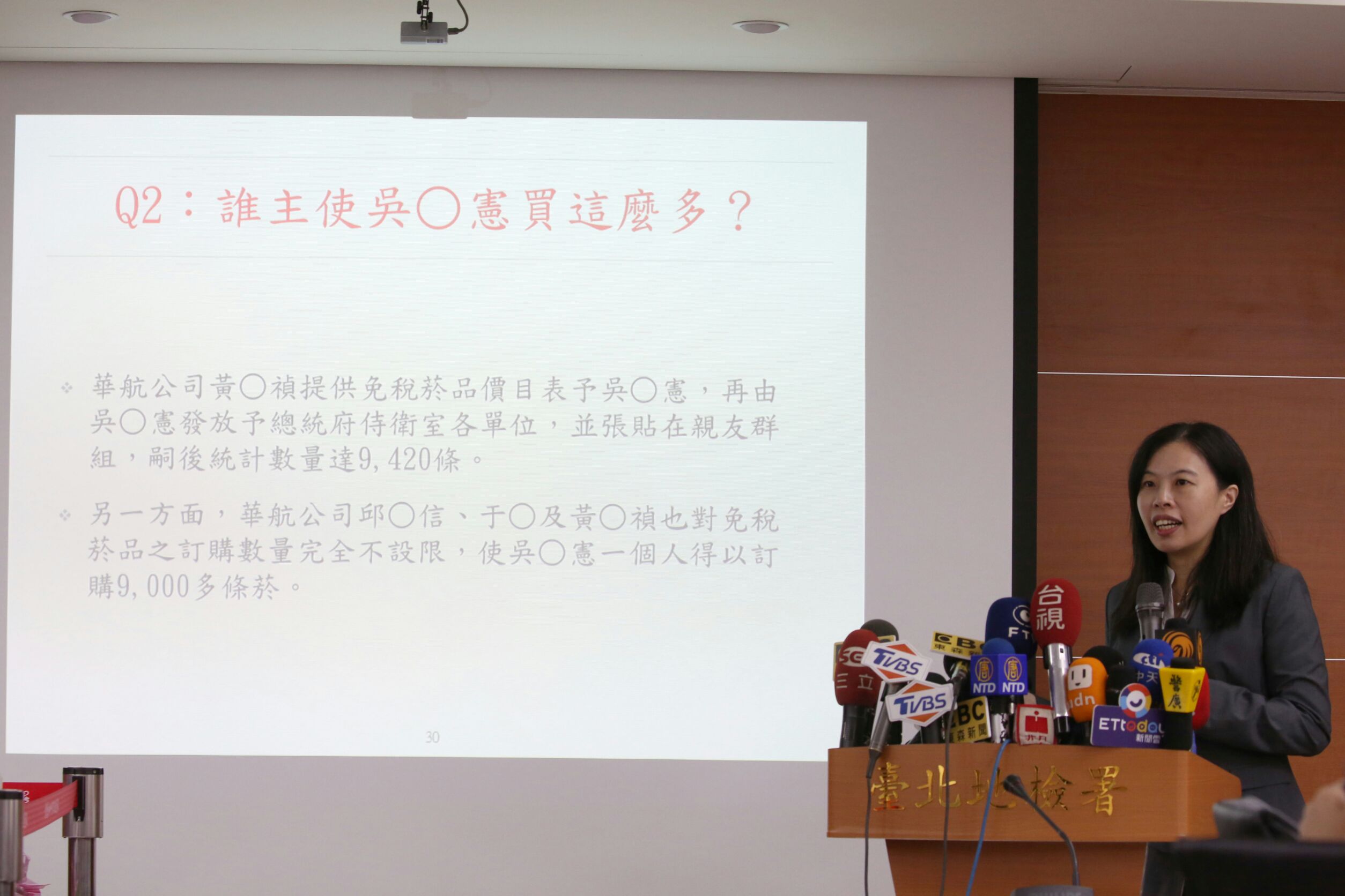 檢方指出，這次是由空品處窗口黃川禎提供給國安局少校吳宗憲，由吳找各單位訂菸。