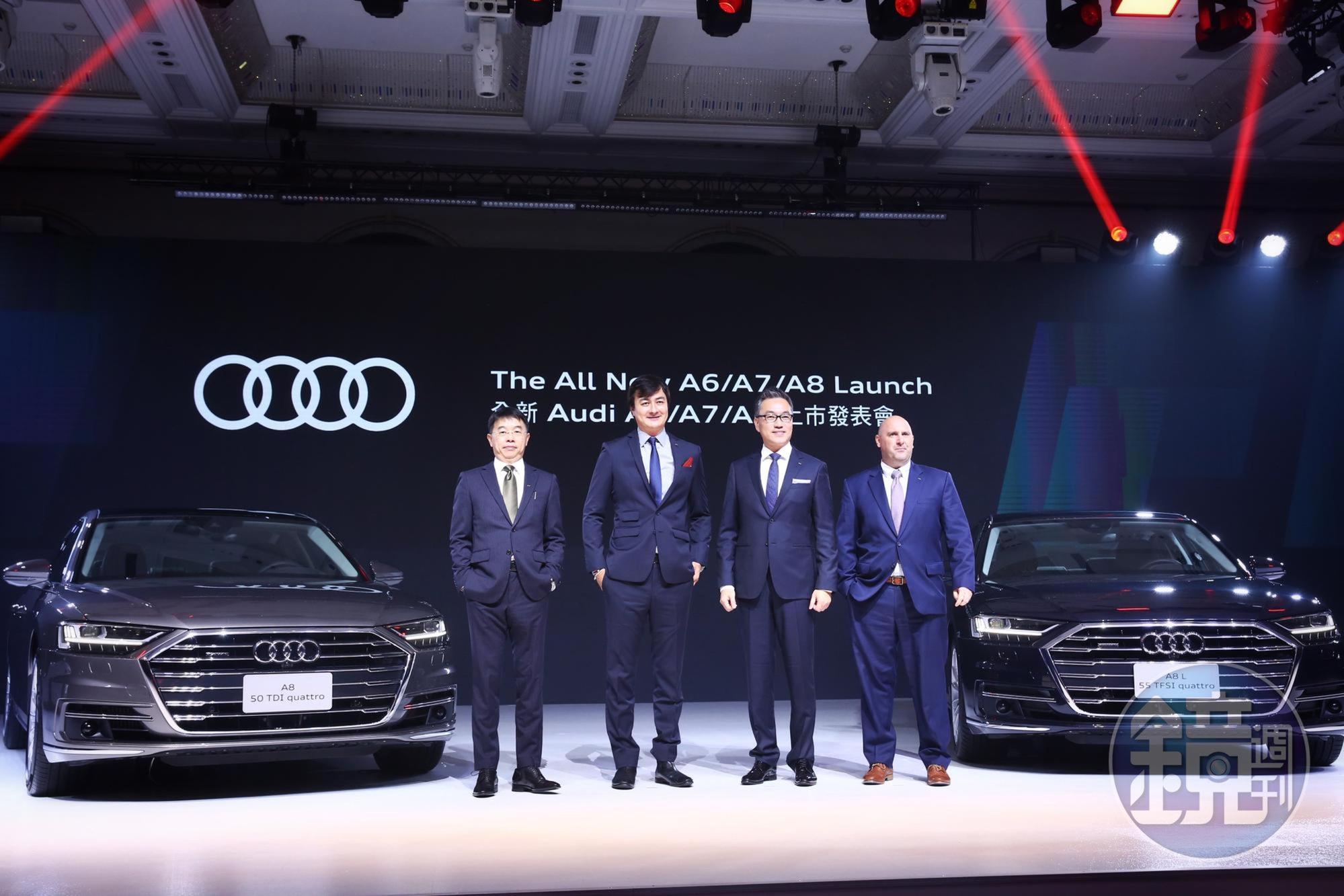 在台銷售大減的台灣奧迪一口氣引進主力的Audi A8、A7、A6創世代豪華房車,準備大反攻。