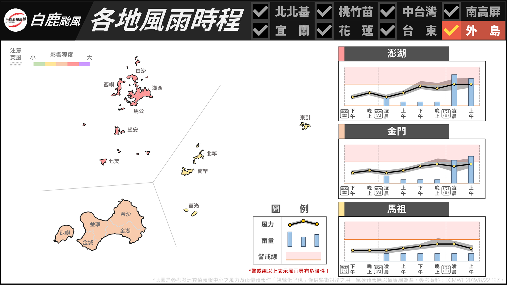 離島。（翻攝「台灣颱風論壇｜天氣特急」臉書）