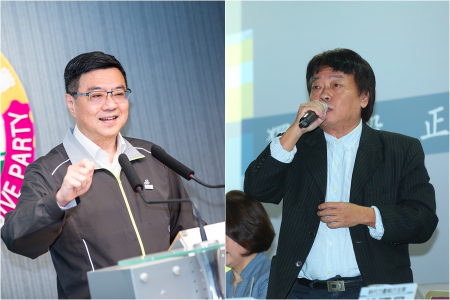 民進黨主席卓榮泰（左）今（23日）與台聯黨主席劉一德（右）會面，2020立委選戰達成共識，同意2選區共推人選。