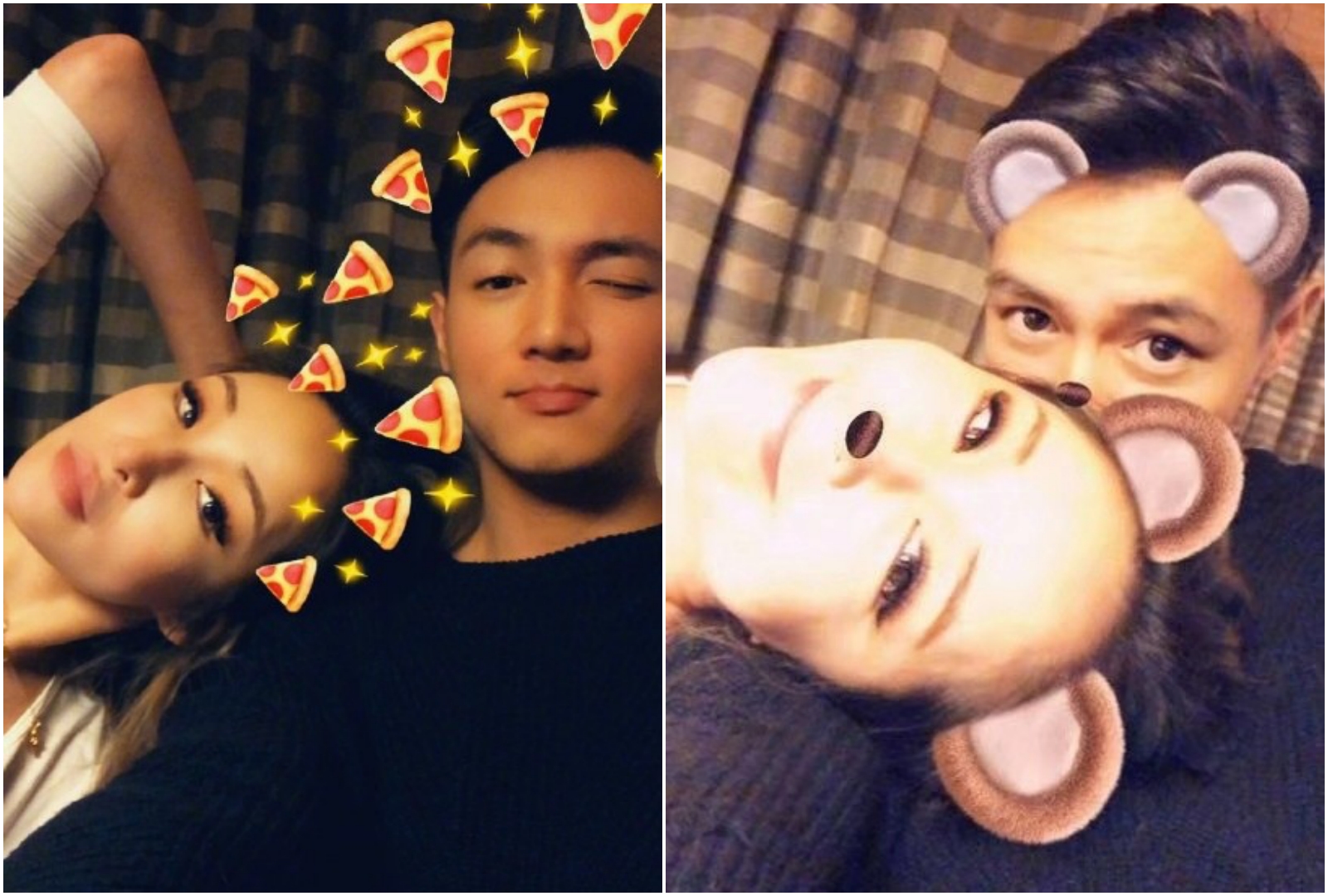 蕭亞軒生日當天曬出躺在男友身上的恩愛照，讓粉絲直呼蕭亞軒的男友永遠不老。（翻攝自蕭亞軒微博）